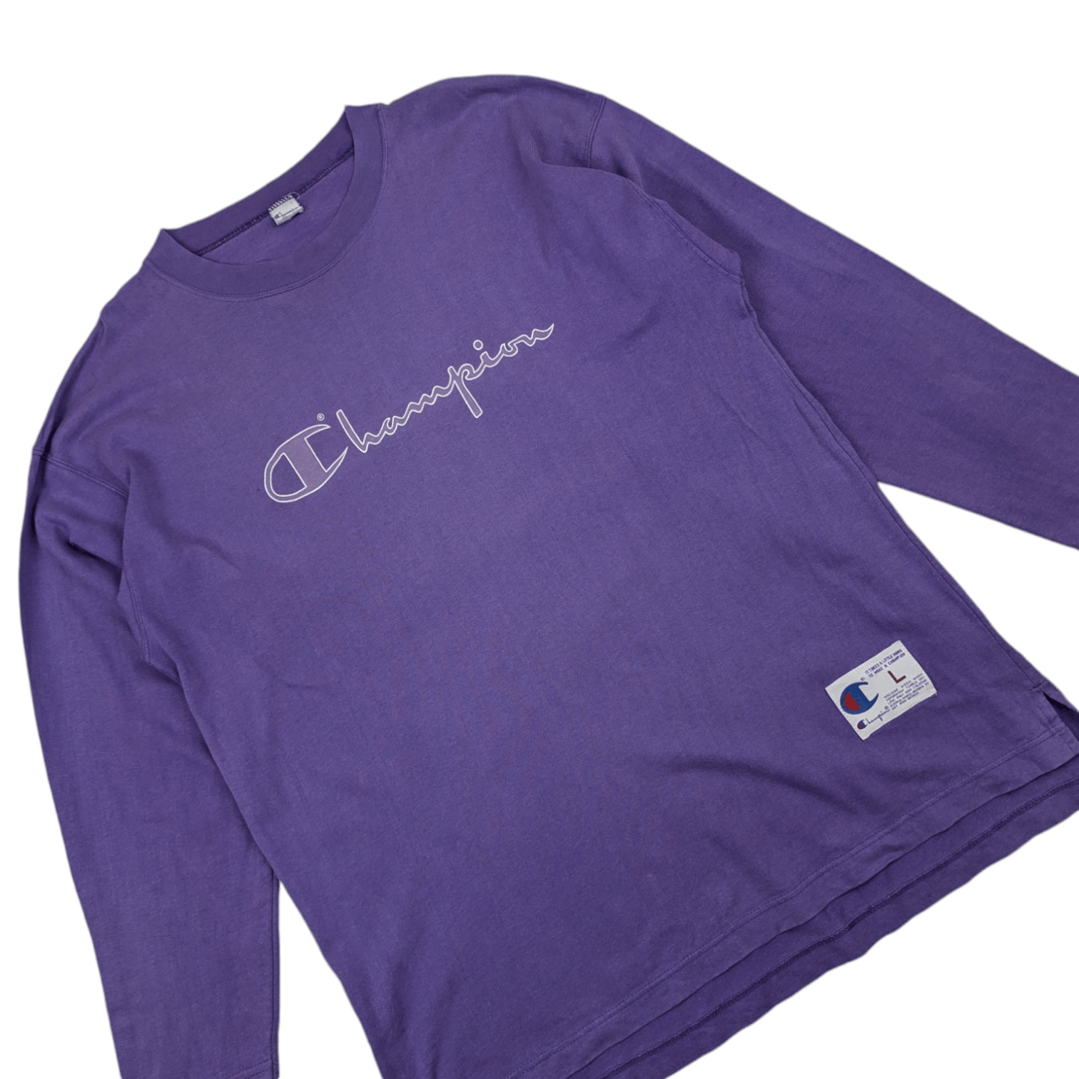 Champion 2000's CHAMPION Big Spell Out Logo Long Sleeve T-Shirt Size US L / EU 52-54 / 3 - 3 Thumbnail