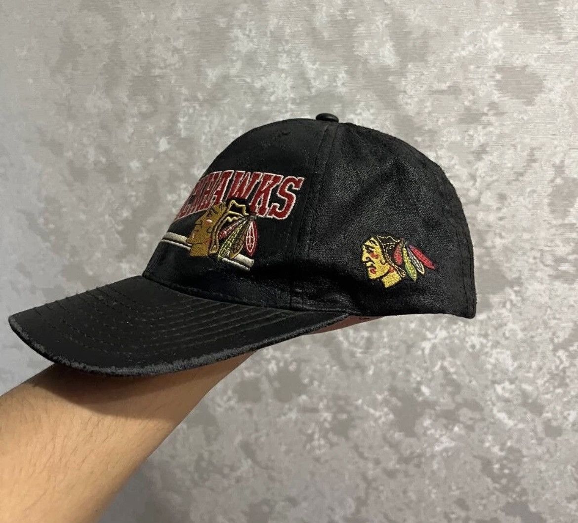 NHL × Vintage Vintage Chicago Blackhawks NHL Cap – Inter Cap USA Size ONE SIZE - 3 Thumbnail