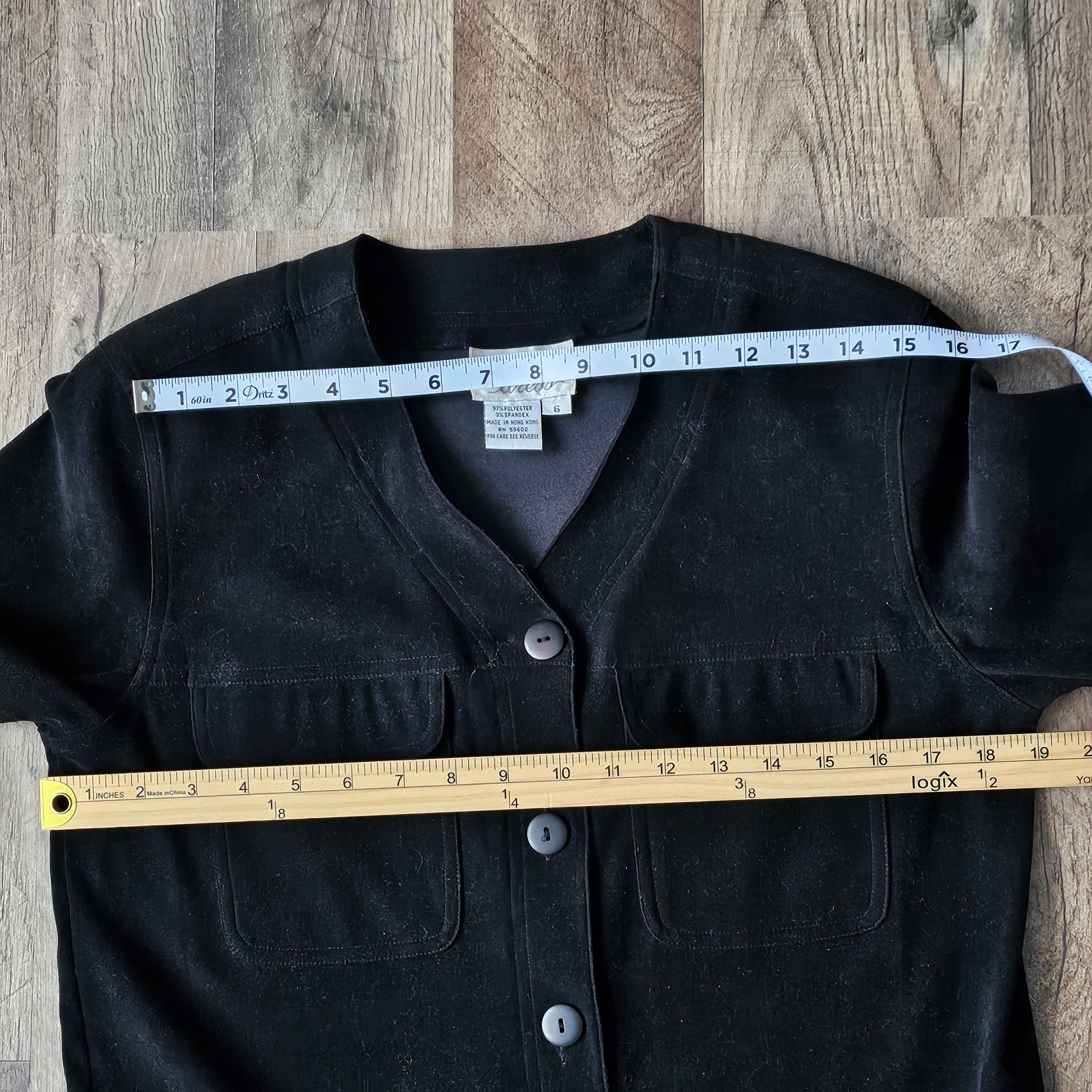 Vintage Vintage Tess Dress Womens 6 Black Button Up Down Size S / US 4 / IT 40 - 7 Thumbnail
