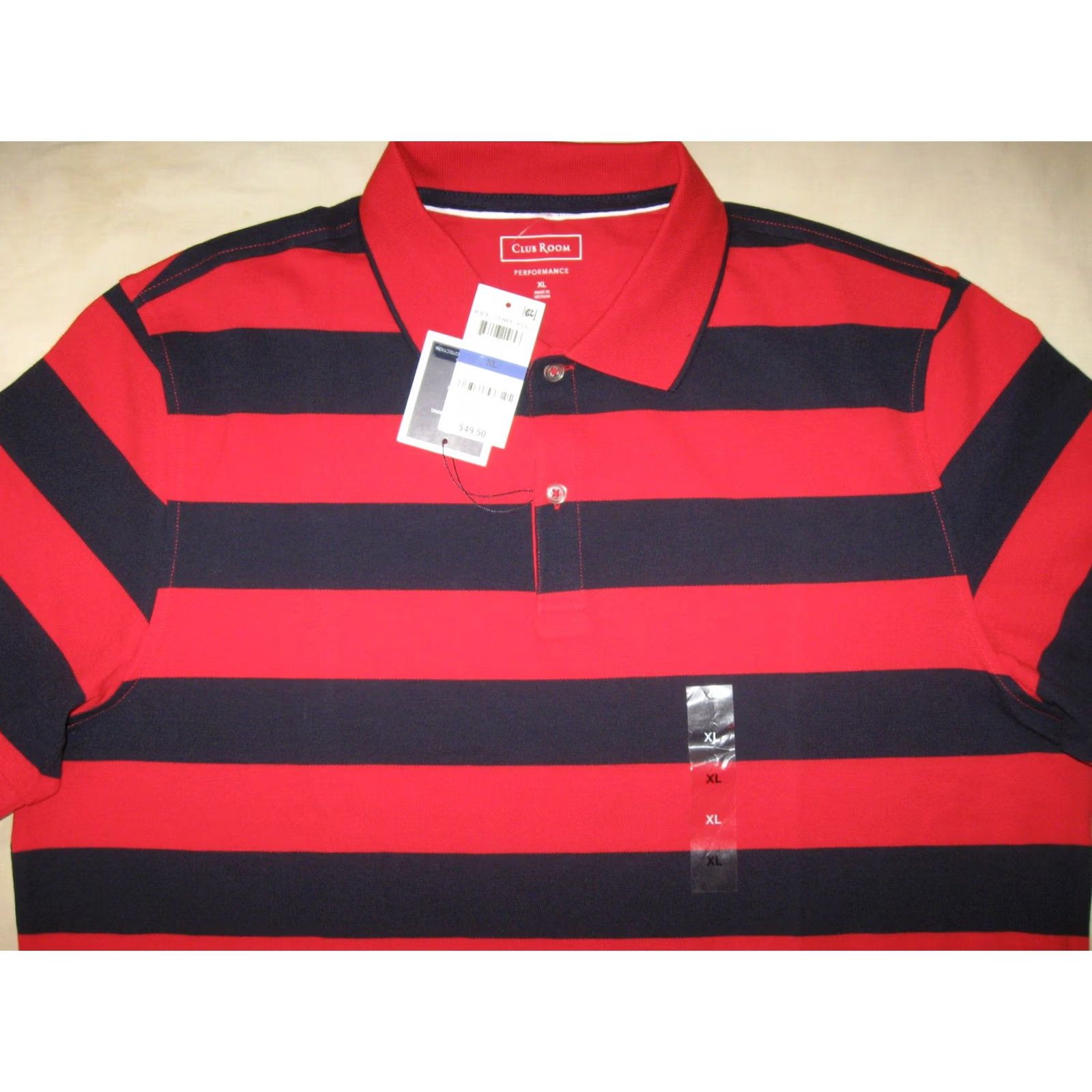 Club Room Rearranged Title: "Club Room Polo Shirt Mens XL Short Sleeve Casual Guys Orig 9.50 Size US XL / EU 56 / 4 - 2 Thumbnail