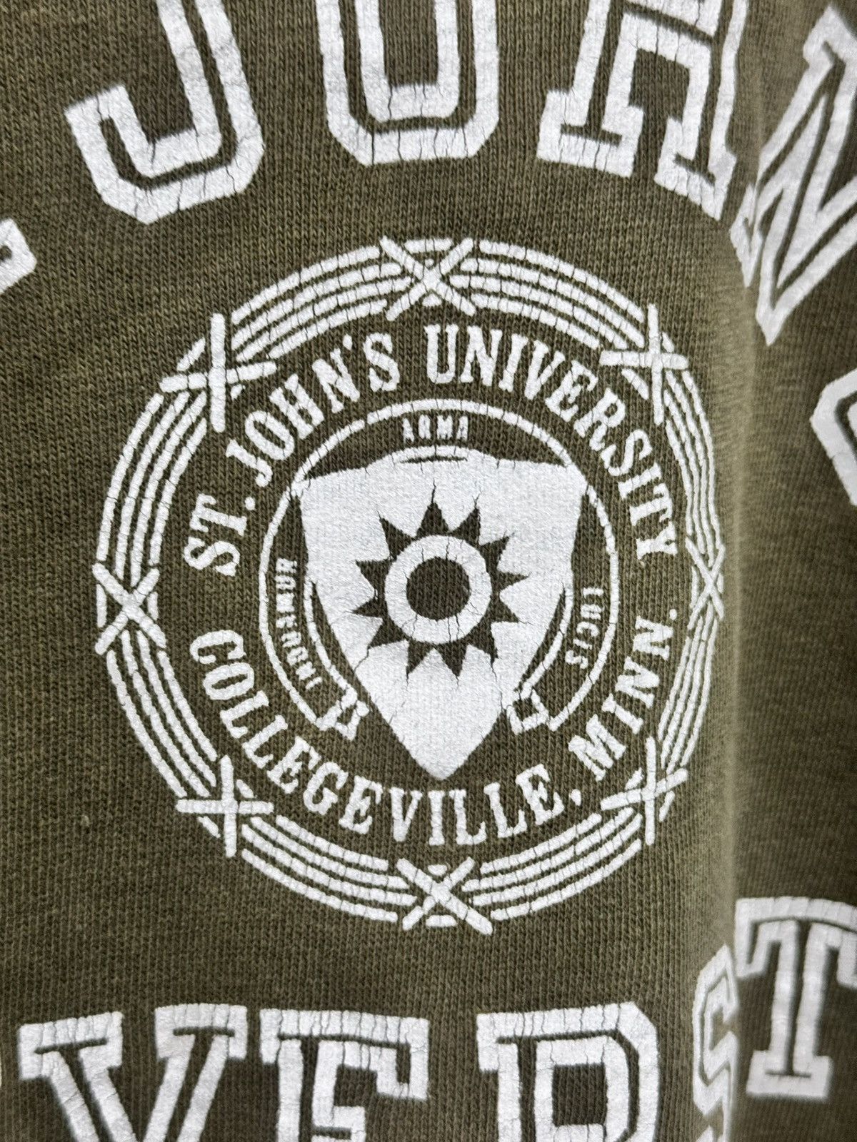 Vintage Vtg 60s St.John’s Univ. sweatshirt by Champion faded green Size US XL / EU 56 / 4 - 3 Thumbnail