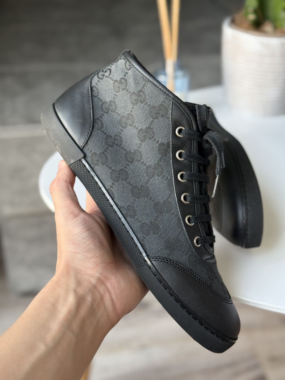 Gucci Gucci GG Monogram Sneaker High-Top Wmns Size US 8.5 / IT 38.5 - 8 Thumbnail