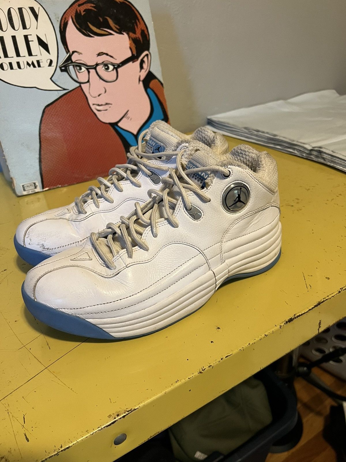 Jordan Brand × Nike Nike Air Jordan Jumpman Team 1 White University Blue UNC Size US 8 / EU 41 - 2 Thumbnail