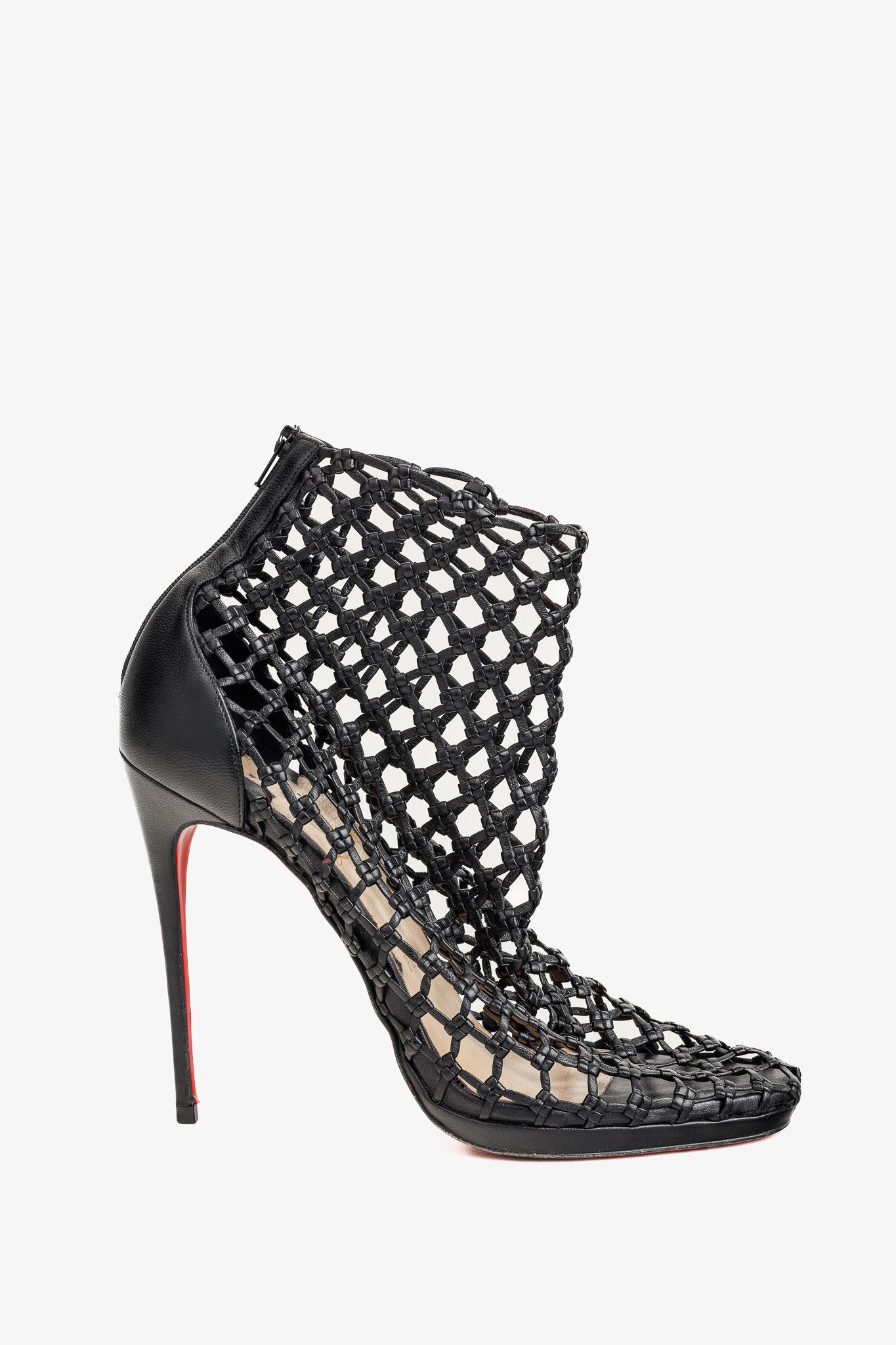 Christian Louboutin Christian Louboutin Porligat 120 Leather Woven Cage Heels Size US 8.5 / IT 38.5 - 1 Thumbnail