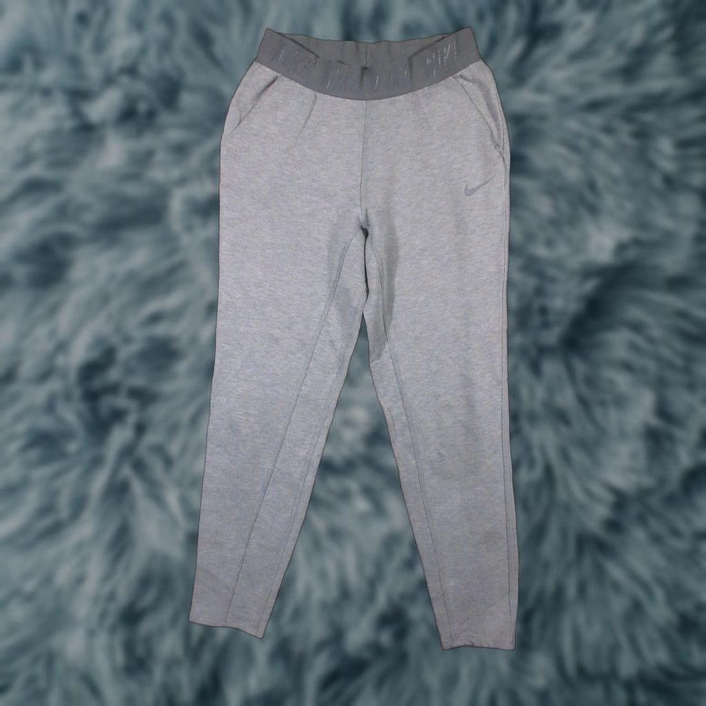 Nike Nike Dri-FIT Sweatpants Womens S Gray Drawstring Pockets Fleece Regular Size 28" / US 6 / IT 42 - 1 Thumbnail