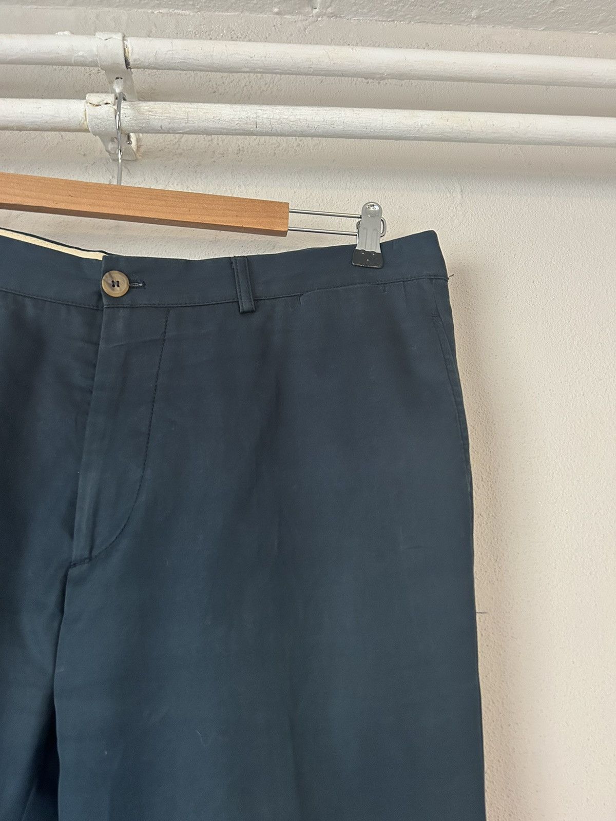 Brunello Cucinelli Navy Cotton Tailored Trousers Size US 40 / EU 56 - 4 Thumbnail