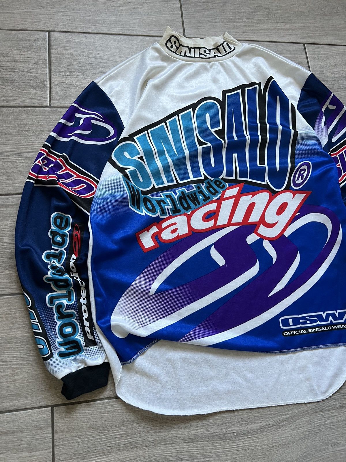 Other 1989 Vintage Sinisalo Worldwide Racing Motocross Jersey Size US XL / EU 56 / 4 - 4 Thumbnail