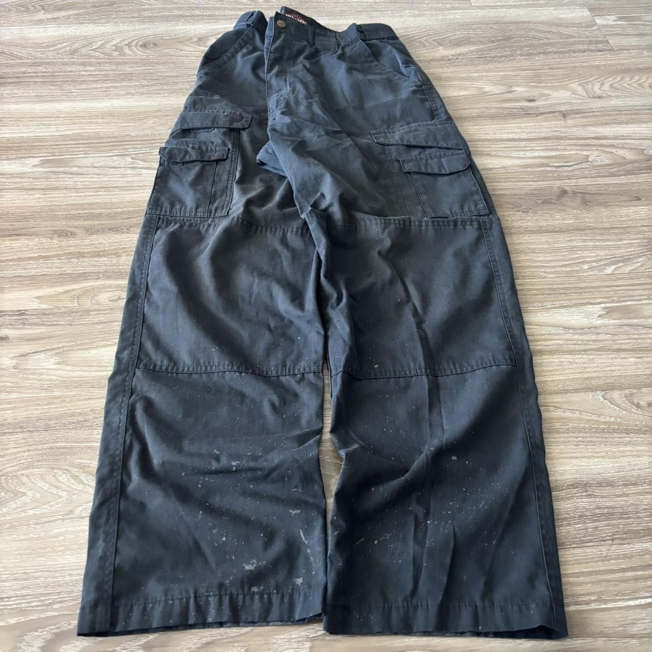 Japanese Brand Crazy Vintage Y2K/2000s Black Streetwear Workwear Skater Style Cargo Pants! 33x32 Size US 33 - 3 Thumbnail