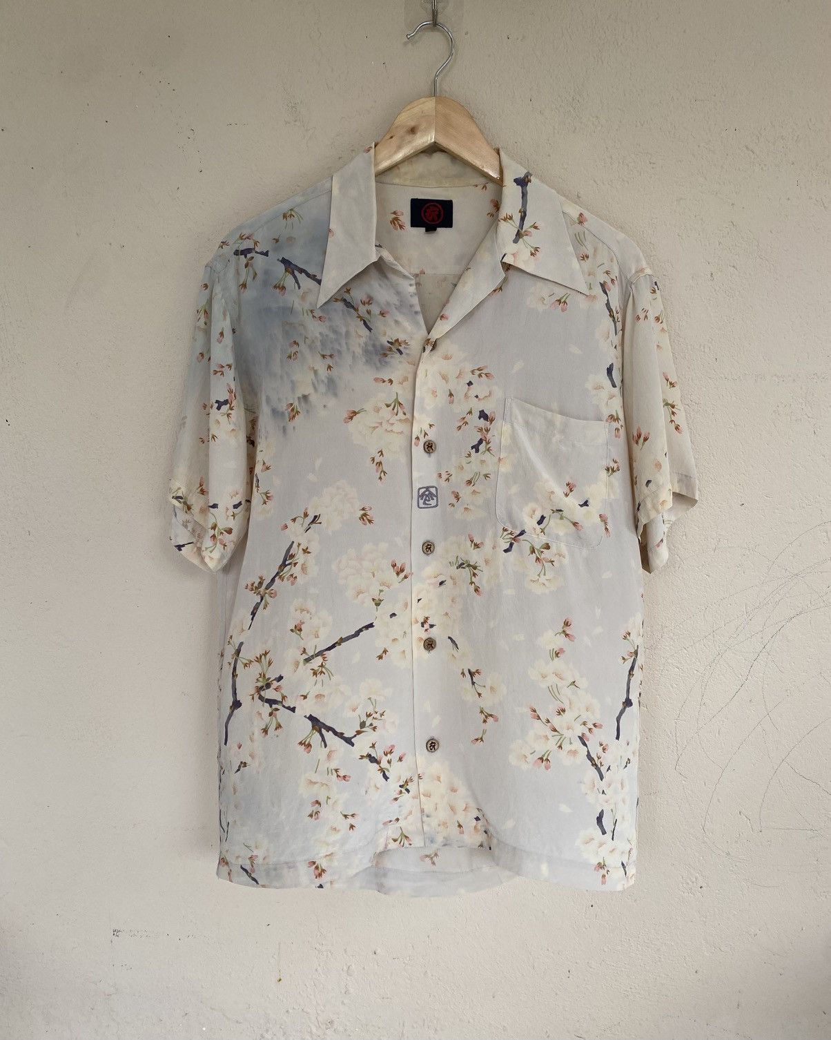 Japanese Brand Coromool Silk Crepe Blossom Shirt Size US M / EU 48-50 / 2 - 1 Thumbnail