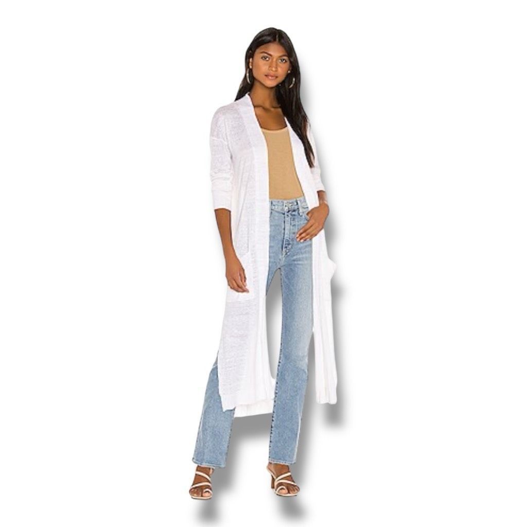 Other SWTR Duster 100% Linen Tan Duster Lightweight Pocket Cardiga Size M / US 6-8 / IT 42-44 - 1 Thumbnail