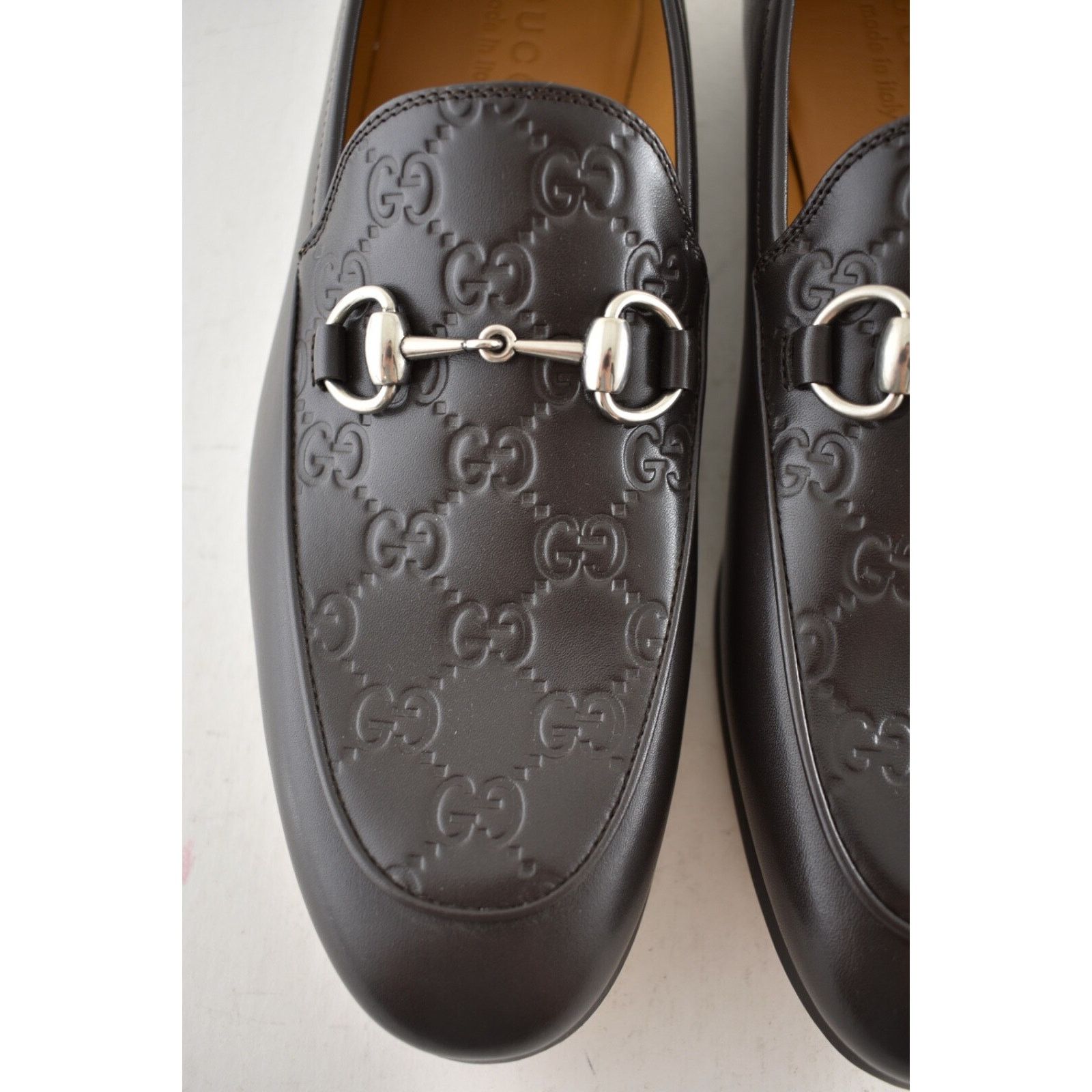 Gucci Gucci Mens Monogram Leather Horsebit Loafer Flat G 11 US 12 Size US 12 / EU 45 - 10 Thumbnail