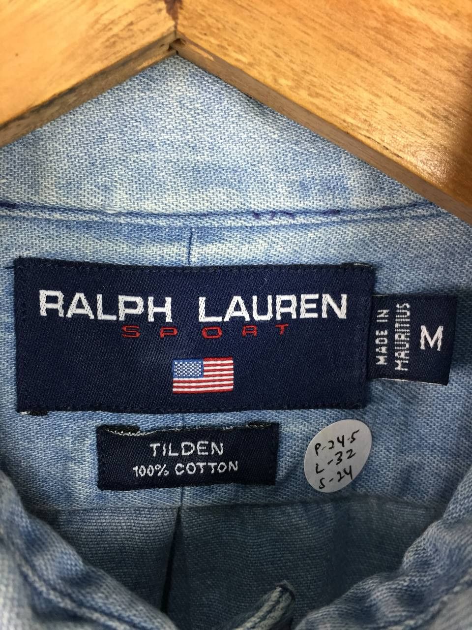 Ralph Lauren Vtg 90s Ralph Lauren Sport Tilden Denim Button Down Shirt Size US M / EU 48-50 / 2 - 13 Thumbnail
