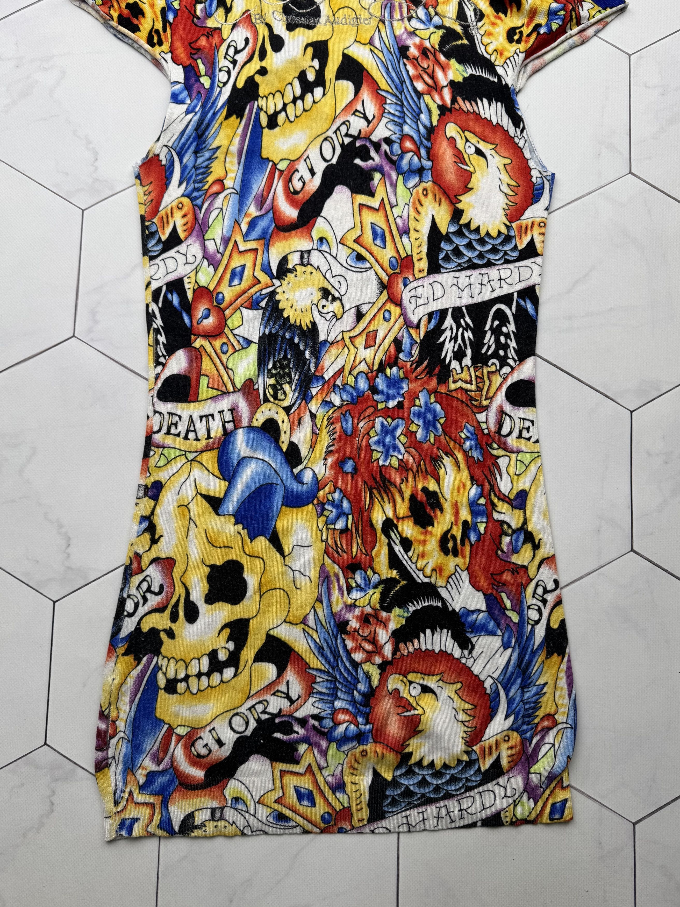Christian Audigier Ed Hardy Vintage Dress (B189) Size M / US 6-8 / IT 42-44 - 9 Thumbnail
