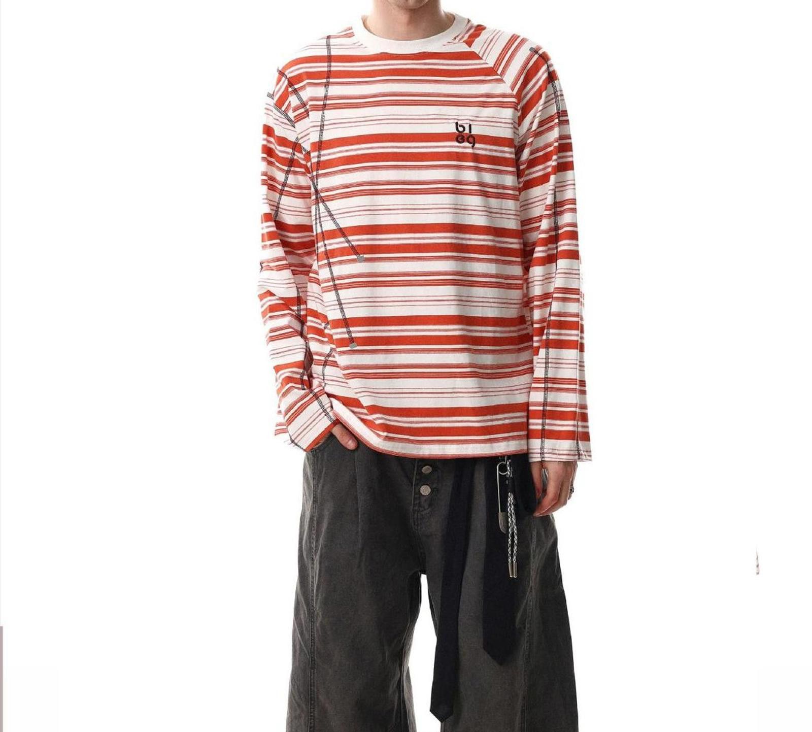 Other Stripe Contrast Long-Sleeve Tee | Topstitch Detail Size US M / EU 48-50 / 2 - 1 Thumbnail