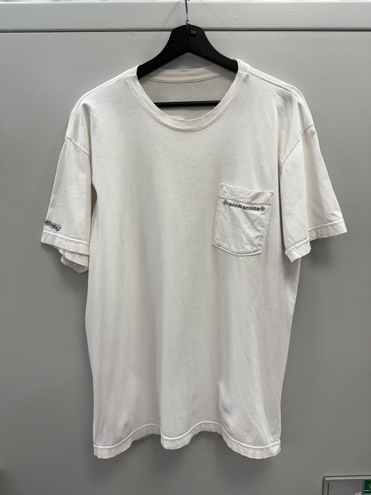 Pre-owned Chrome Hearts Cemetery Cross Tire Track Shirt In White