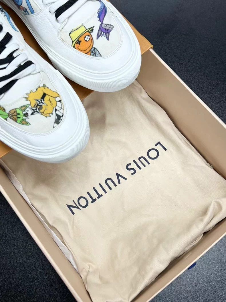 Louis Vuitton LV cartoon pattern lowtop sneakers-2508 Size US 10 / EU 43 - 9 Thumbnail