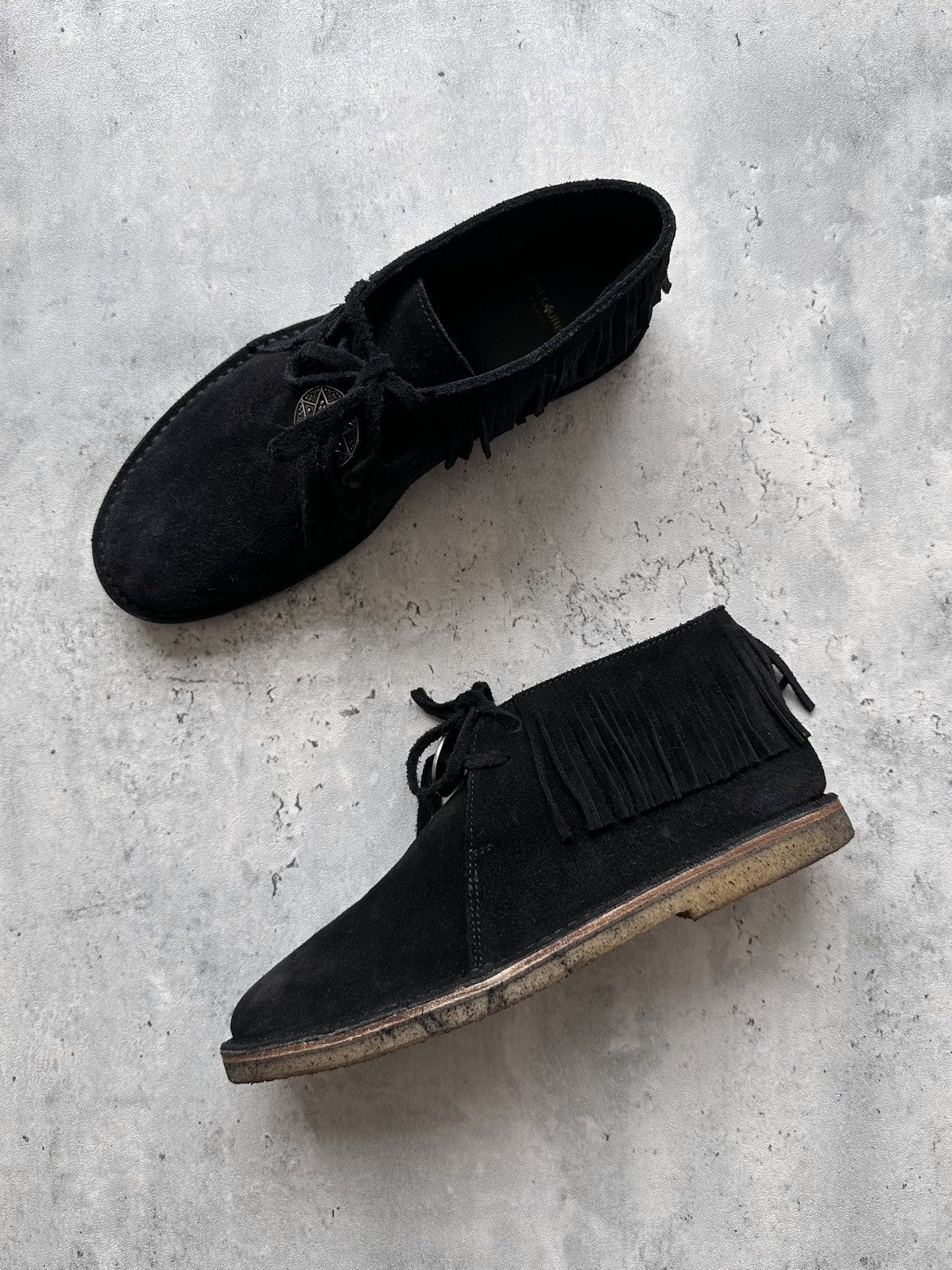 Saint Laurent Paris HEDI SLIMANE | NINO FRINGED BOOTS Size US 9 / EU 42 - 6 Thumbnail