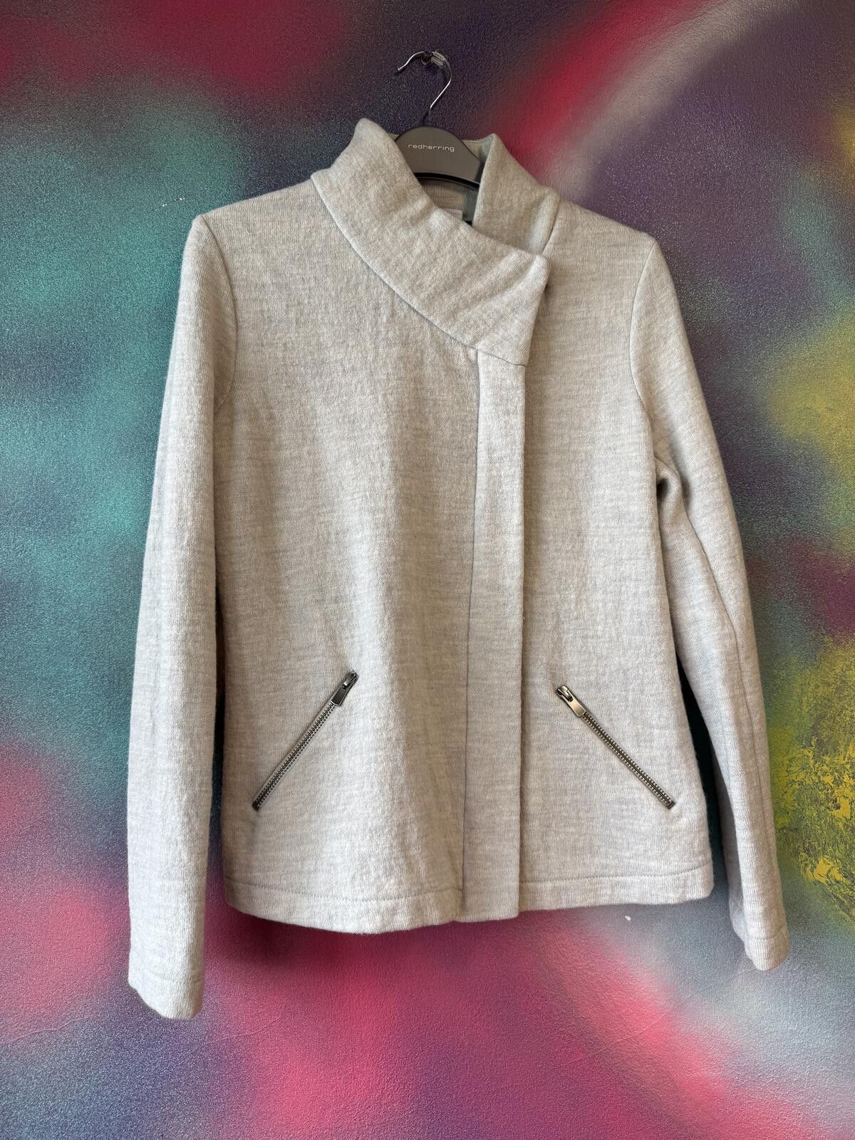 Other The White Company Boiled Wool Asymmetric Biker Jacket Size US M / EU 48-50 / 2 - 2 Thumbnail