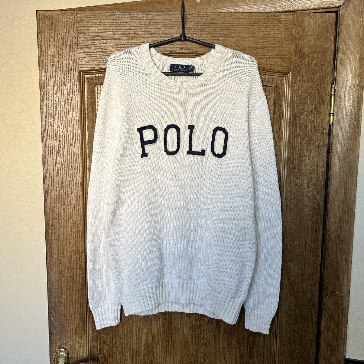 Polo Ralph Lauren Sweater Sweatshirt Big logo Oversized Y2K