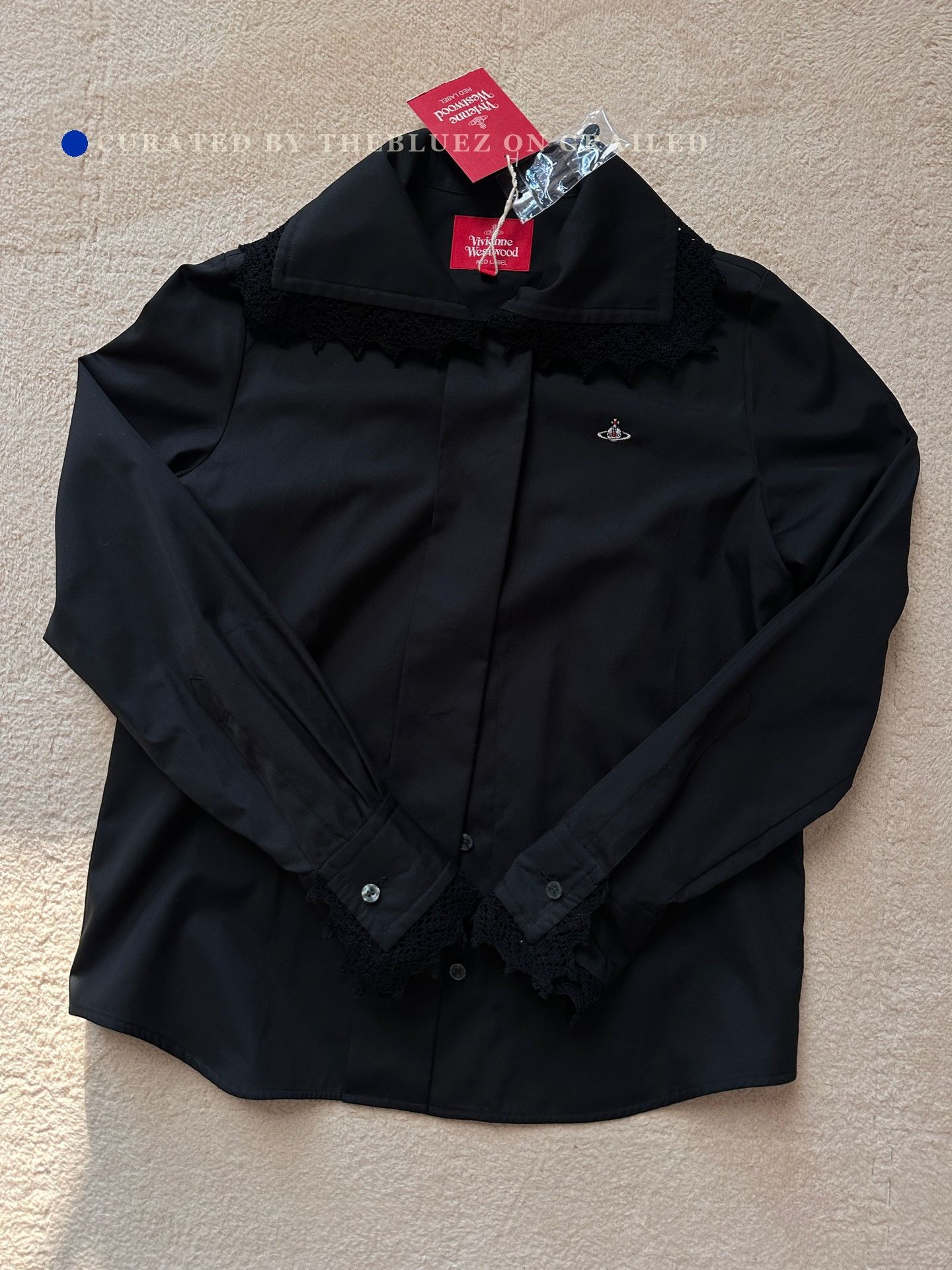 Vivienne Westwood Vivienne Westwood Black Big Collar Shirt Size M / US 6-8 / IT 42-44 - 1 Thumbnail