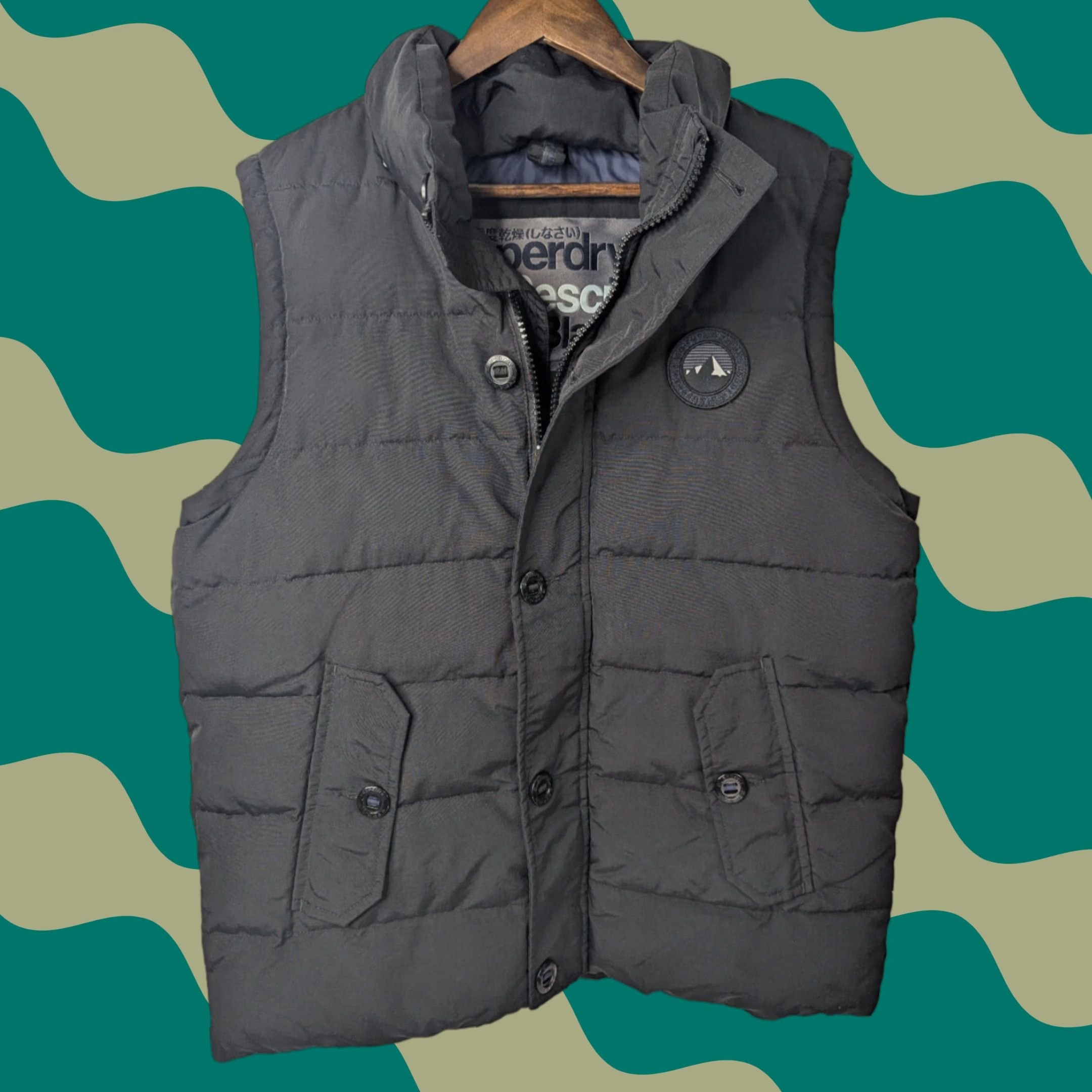 Superdry VINTAGE Superdry Vest Jacket Puffer Shell Black 2XL Men Outdoors Sleeveless Size 2XL Size US XXL / EU 58 / 5 - 1 Thumbnail
