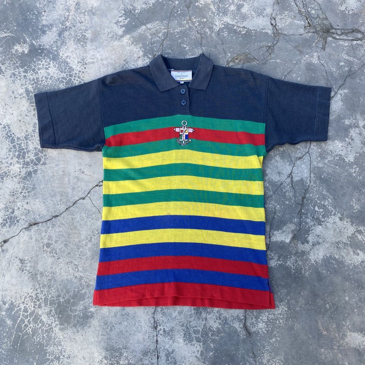 Jean Charles De Castelbajac Vintage CASTELBAJAC SPORT Stripe Polo Shirts Size US M / EU 48-50 / 2 - 1 Thumbnail