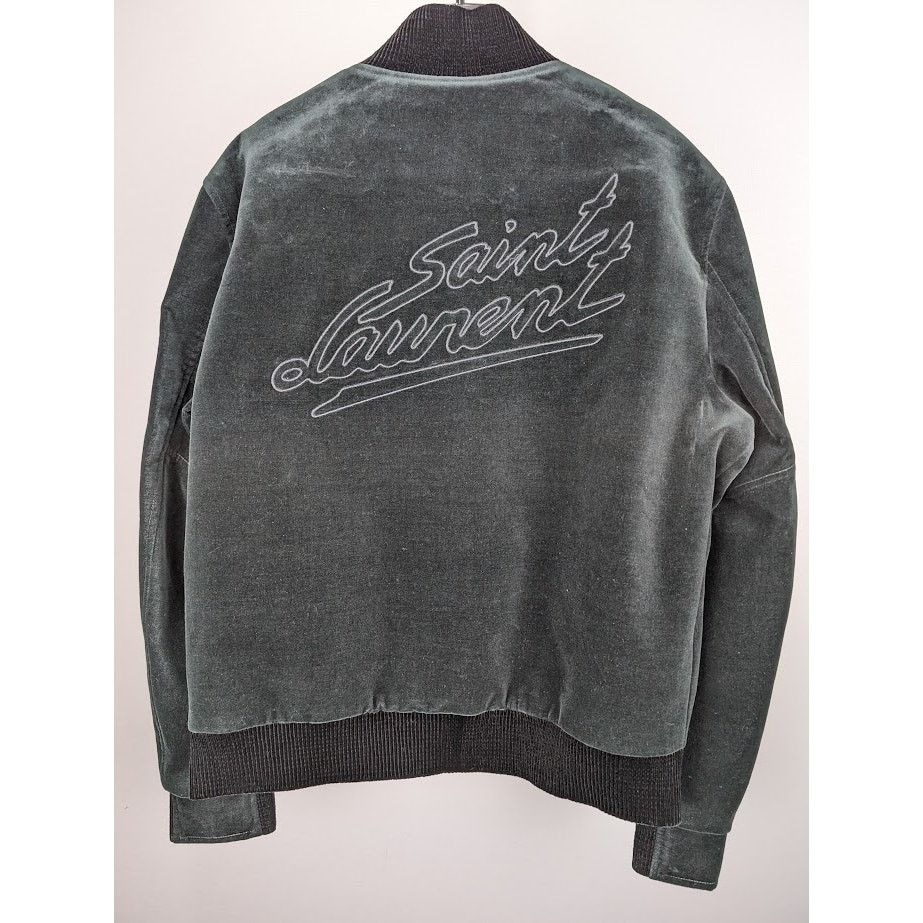 Saint Laurent Paris o1rshd1 Teddy College Cotton Jacket in Green Emerald Size US L / EU 52-54 / 3 - 13 Thumbnail