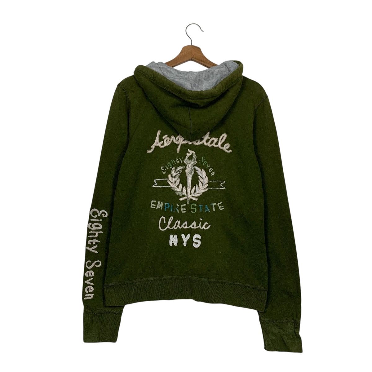 Aeropostale Y2k Vintage AEROPOSTALE Big Logo Zipper Hoodies #3555-C164 Size US XL / EU 56 / 4 - 1 Thumbnail
