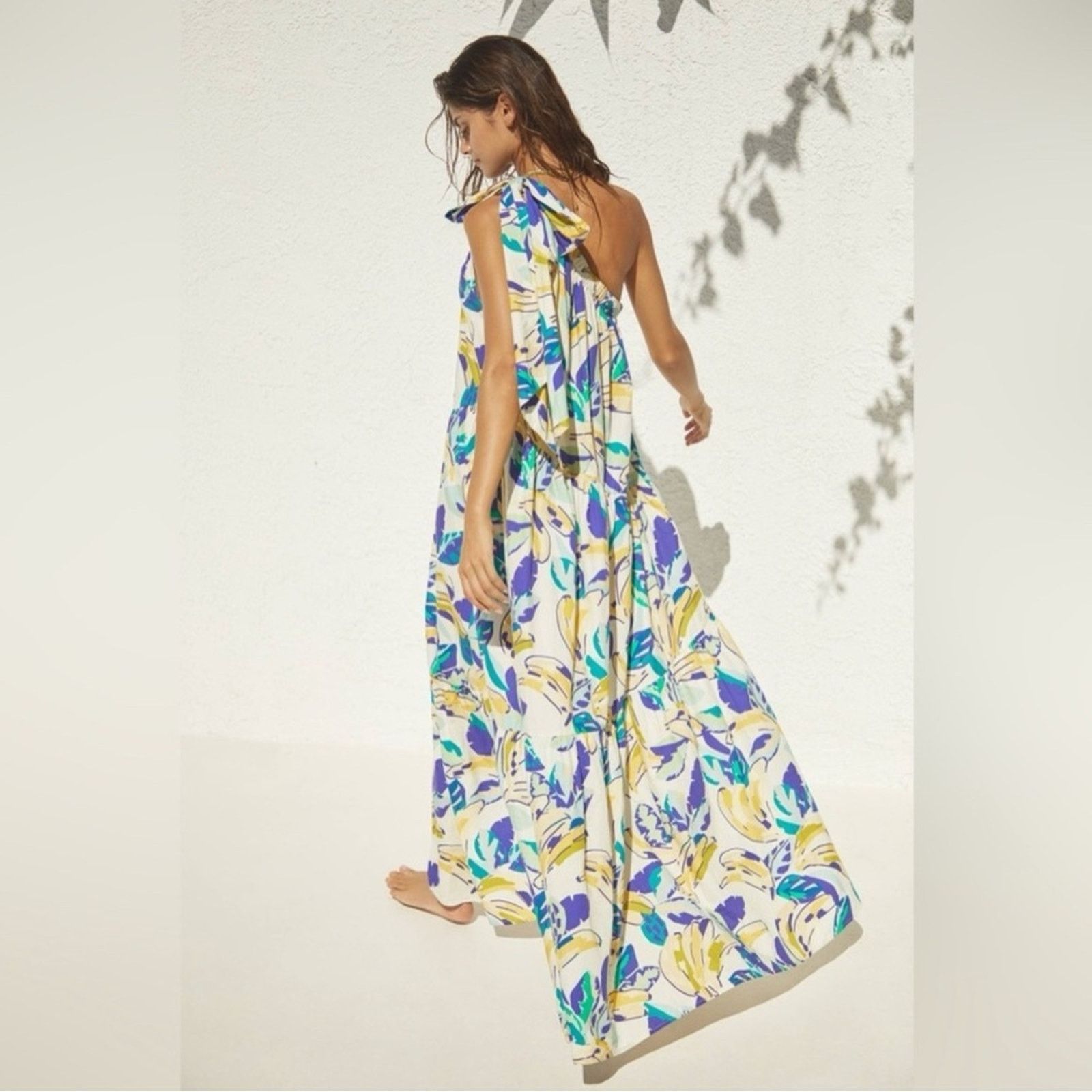Anthropologie Anthropologie One-Shoulder Maxidress (Sz S) Size S / US 4 / IT 40 - 2 Thumbnail