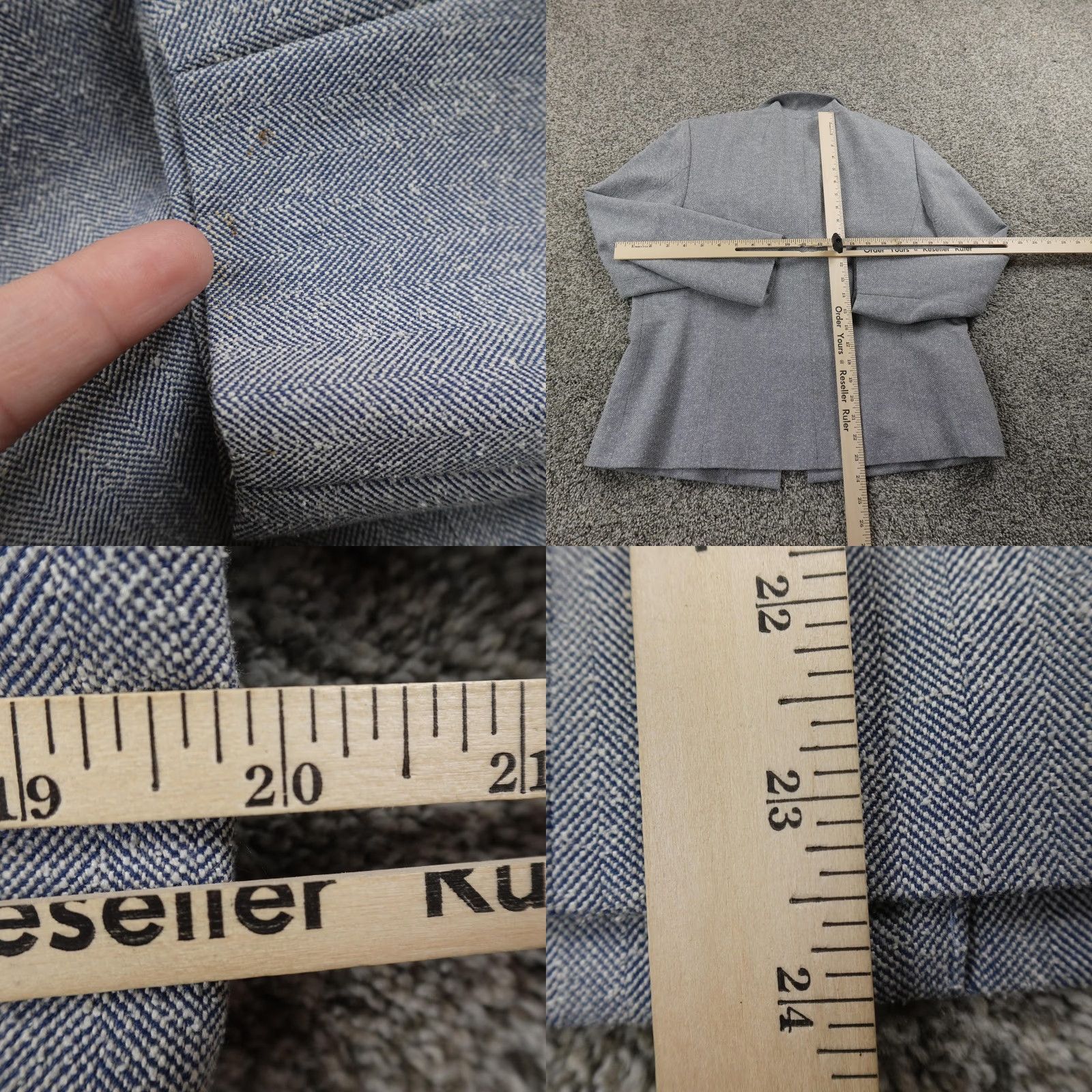 Pendleton VINTAGE Pendleton Suit Womens 10 Blue Wool Silk Herringbone Skirt Jacket Set USA Size 32" / US 10 / IT 46 - 10 Thumbnail