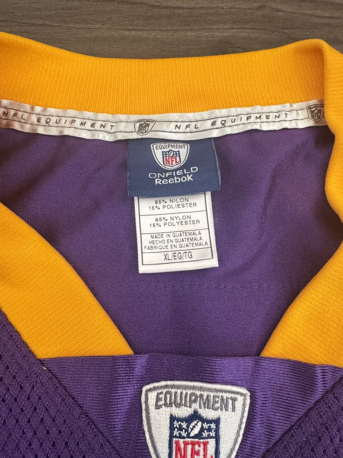 Reebok Minnesota Vikings Brett Favre NFL On Field Equipment Jersey Size US XL / EU 56 / 4 - 4 Thumbnail
