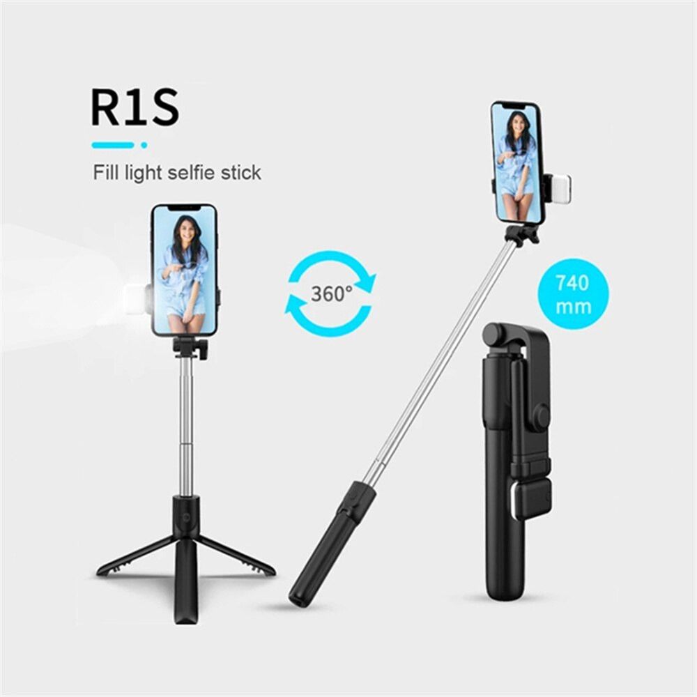 Other Wireless Selfie Stick Phone Holder 74cm Mini Tripod LED Size ONE SIZE - 3 Thumbnail