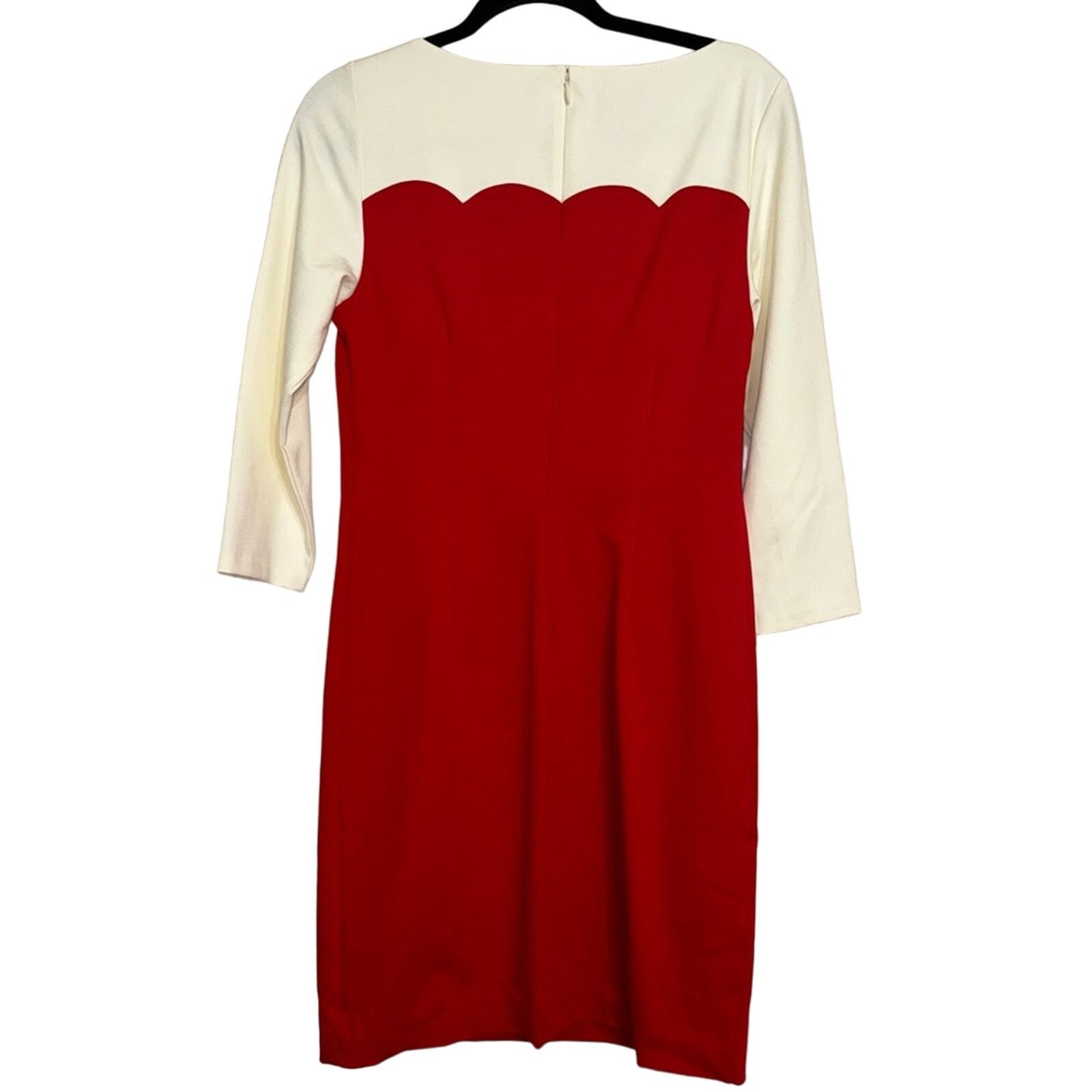 Other Talbots Midi Ponte Scalloped Color Block Dress Red Size 6 Size M / US 6-8 / IT 42-44 - 2 Thumbnail