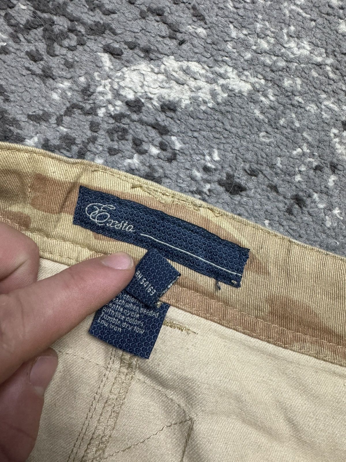 Japanese Brand × Vintage Vintage Y2K Exsto CamoTan Carti Style Opium Baggy Shorts Size US 38 / EU 54 - 7 Thumbnail
