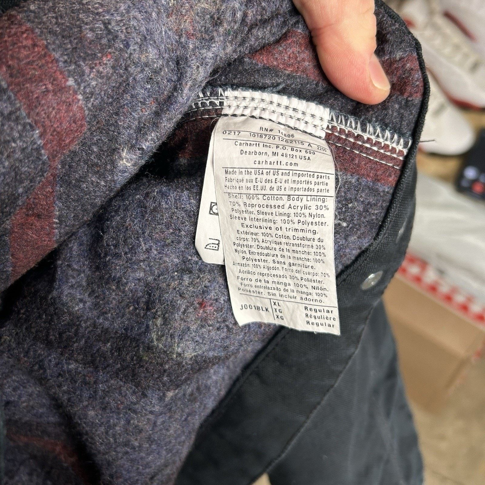 Carhartt Y2K Carhartt Blanket-Lined Detroit Jacket “Black” J001 BLK Size US XL / EU 56 / 4 - 11 Thumbnail