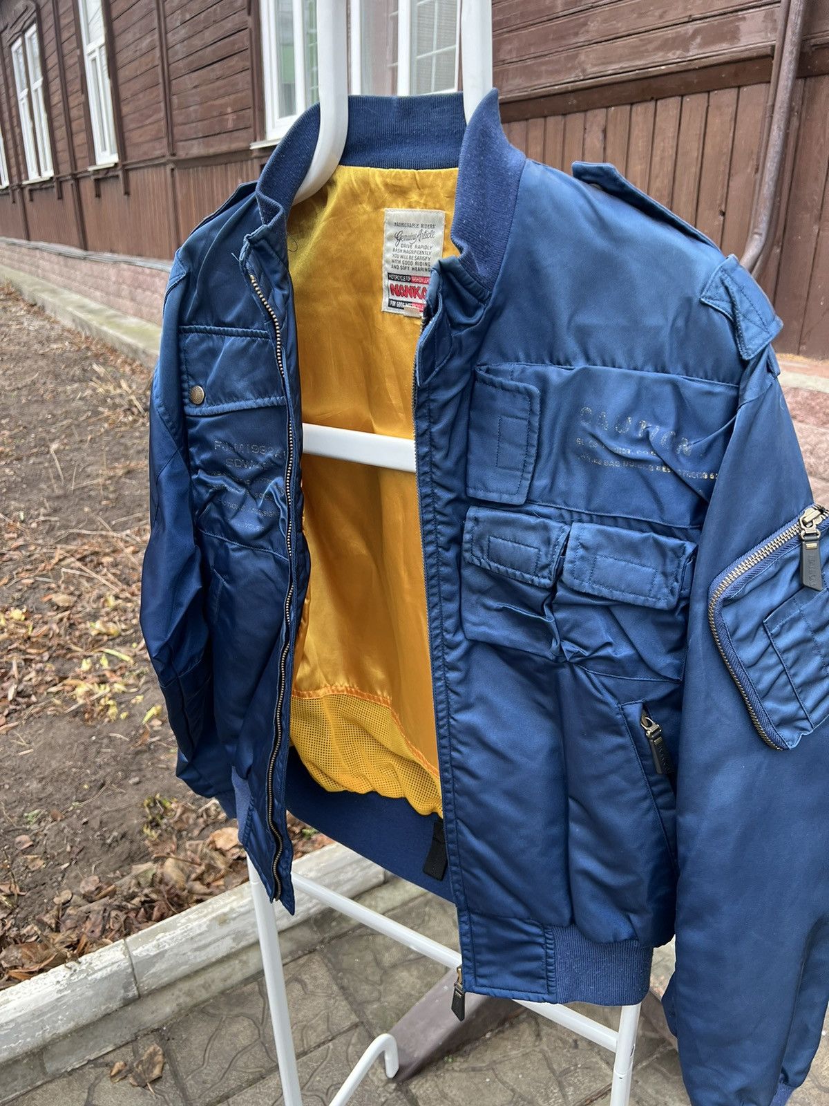 Japanese Brand Vintage Nankai Multi pocket nylon bomber jacket Size US S / EU 44-46 / 1 - 9 Thumbnail