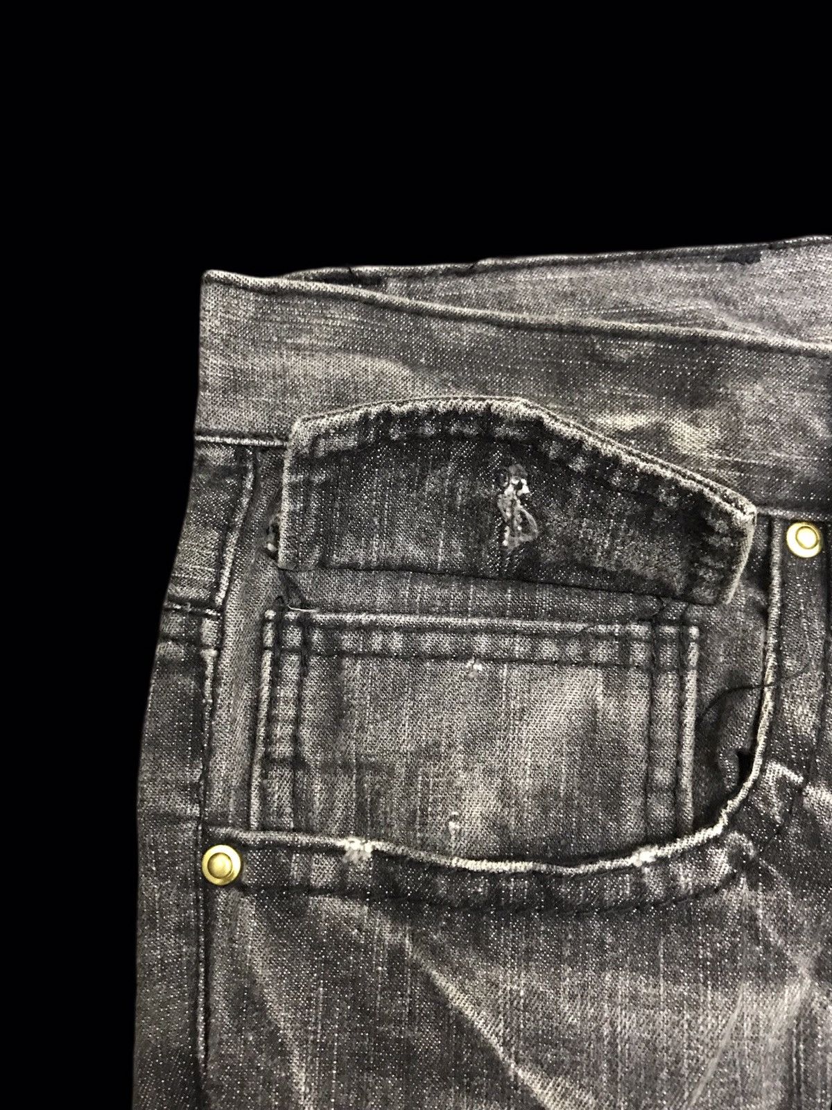Seditionaries 💥FLARE💥Black Baccara Sick Fade Flare Distressed Denim F390 Size US 31 - 7 Thumbnail