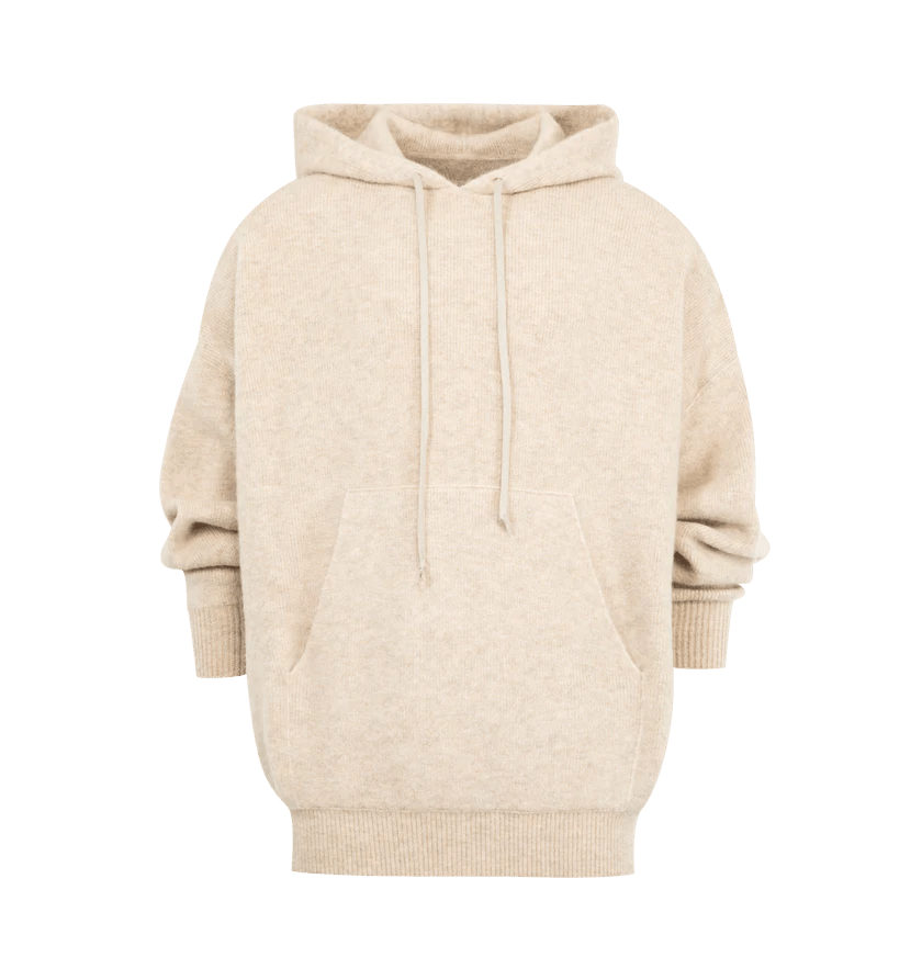 Rick Owens o1h1sh11225 Hun Hoodie in Beige Size US M / EU 48-50 / 2 - 1 Thumbnail