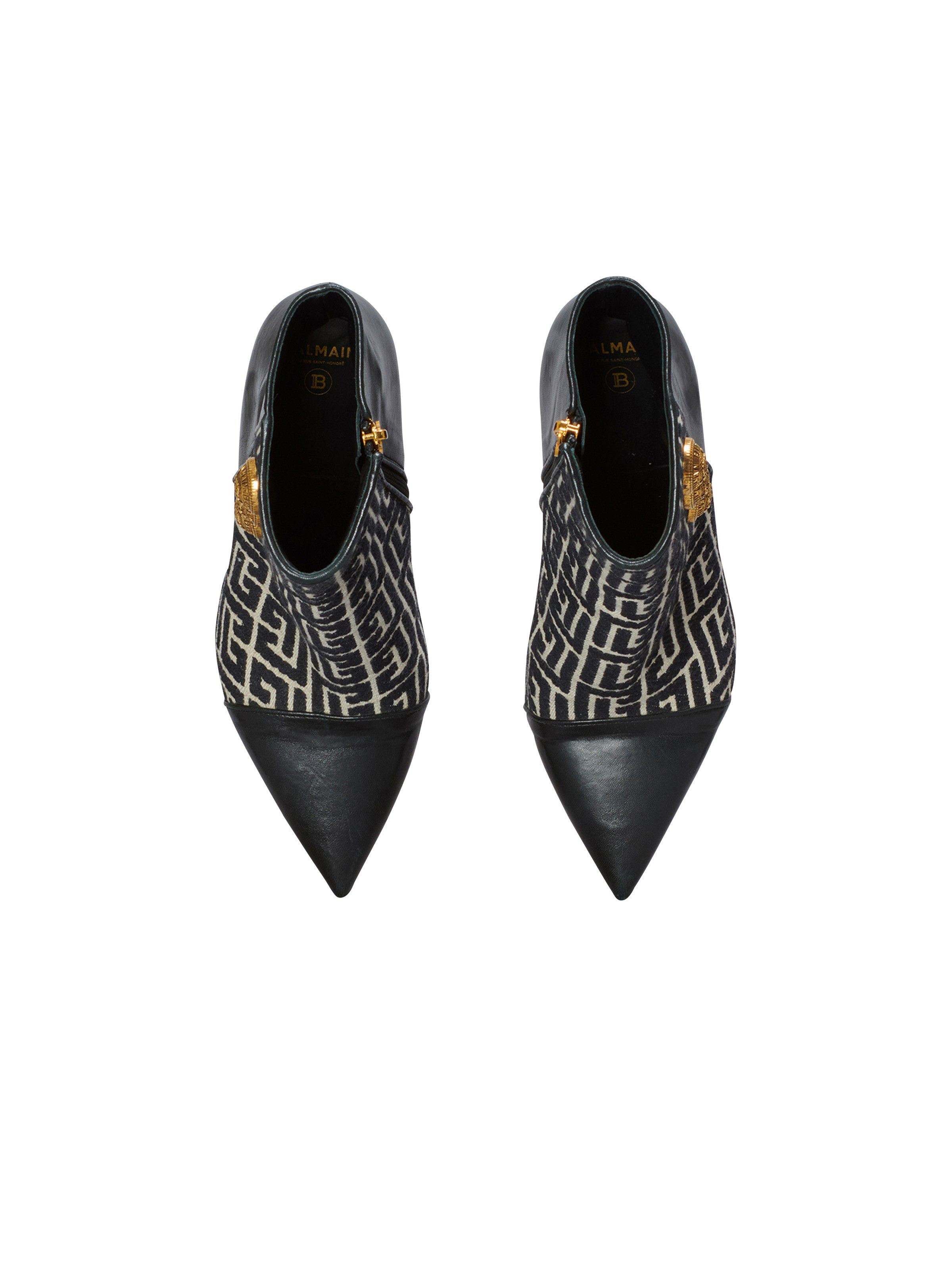 Balmain o1s1wg110925 Roni 110mm Ankle Boots in Black Size US 5 / IT 35 - 3 Thumbnail