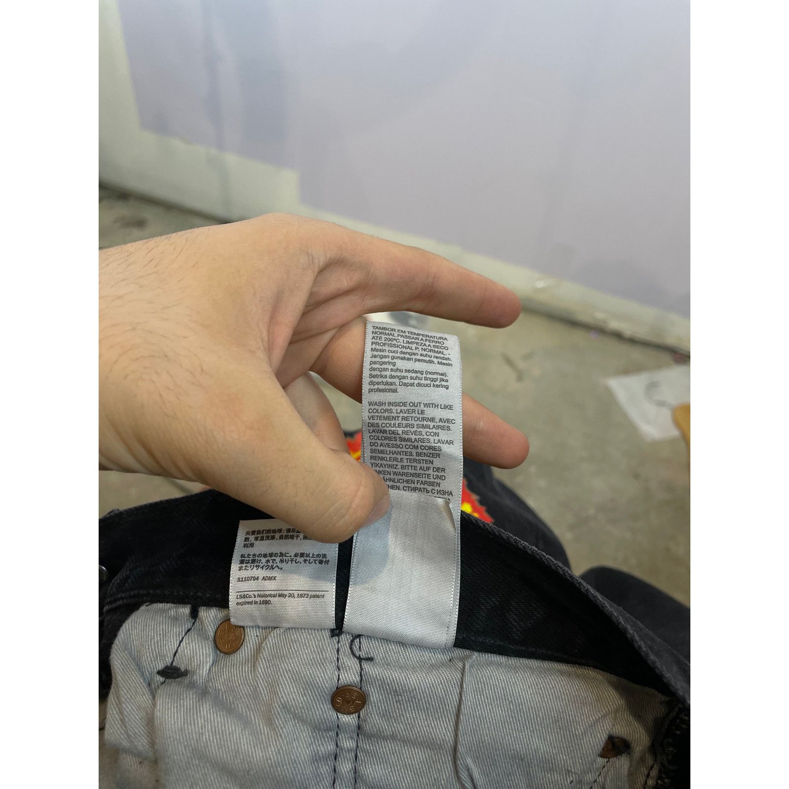 DENIM TEARS Denim Tears Offset Jeans Black Used 33 Size US 33 - 10 Thumbnail