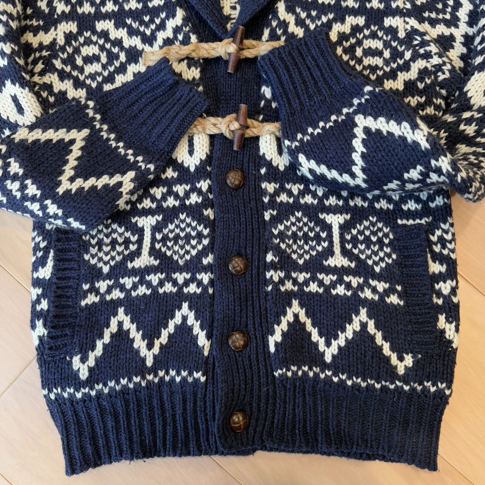 Burton Burton London Cardigan Large Blue Wool Toggle Cowichan Heavy Size US L / EU 52-54 / 3 - 5 Thumbnail