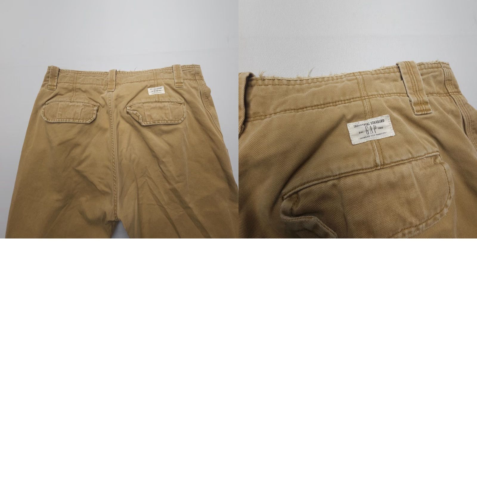 Gap Gap Pants Khakis Mens 34 x 34 Tan Brown Cotton Twill 90s Outdoor Logo Pocket Regular Straight Front Jeans N/A Size US 34 / EU 50 - 8 Thumbnail
