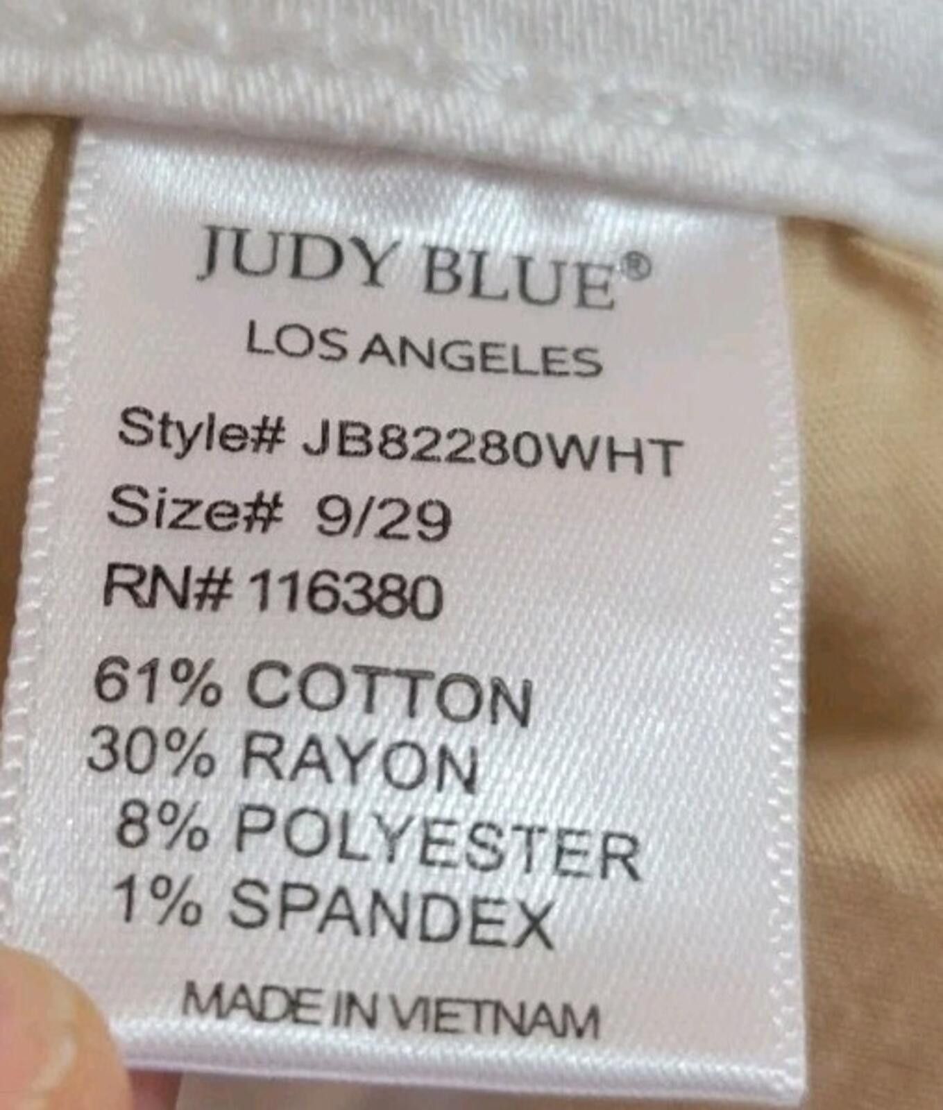 Other JUDY BLUE Womens White Jeans Distressed Denim Size 9/29 Size 29" - 4 Thumbnail