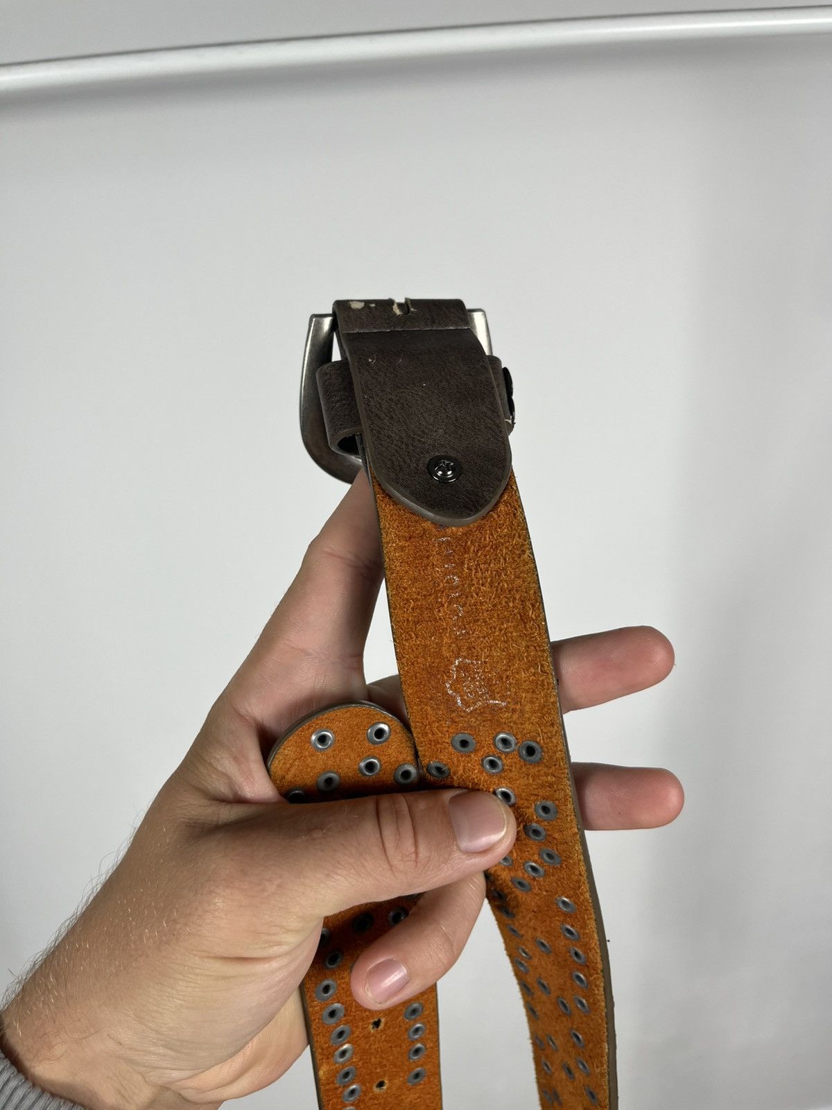 Other Vintage Faux Leather Studded Belt Punk Rock Biker Style Size ONE SIZE - 10 Thumbnail