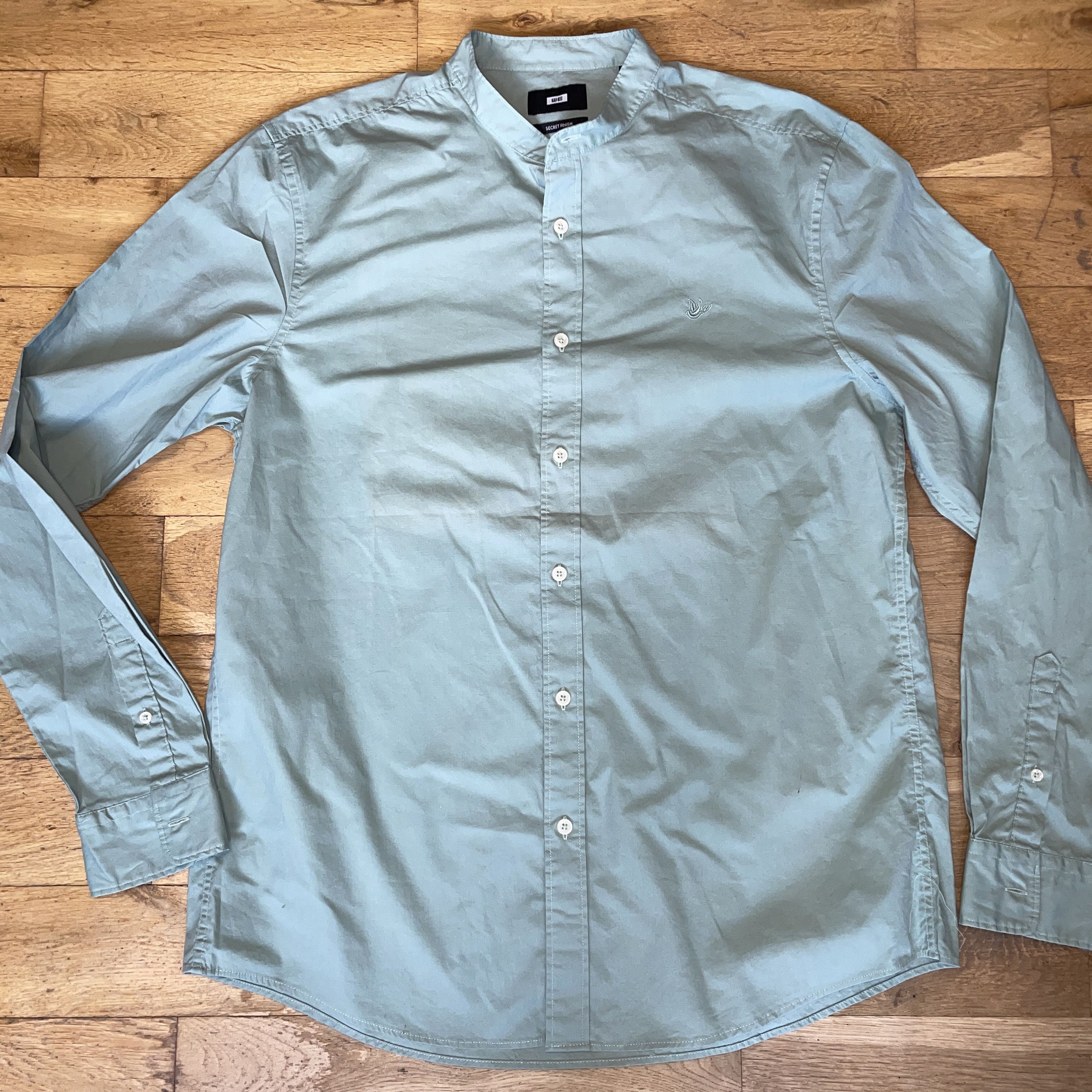 Designer We Men's Elegant Shirt With Stand-up Collar Size L - New Size US L / EU 52-54 / 3 - 1 Thumbnail