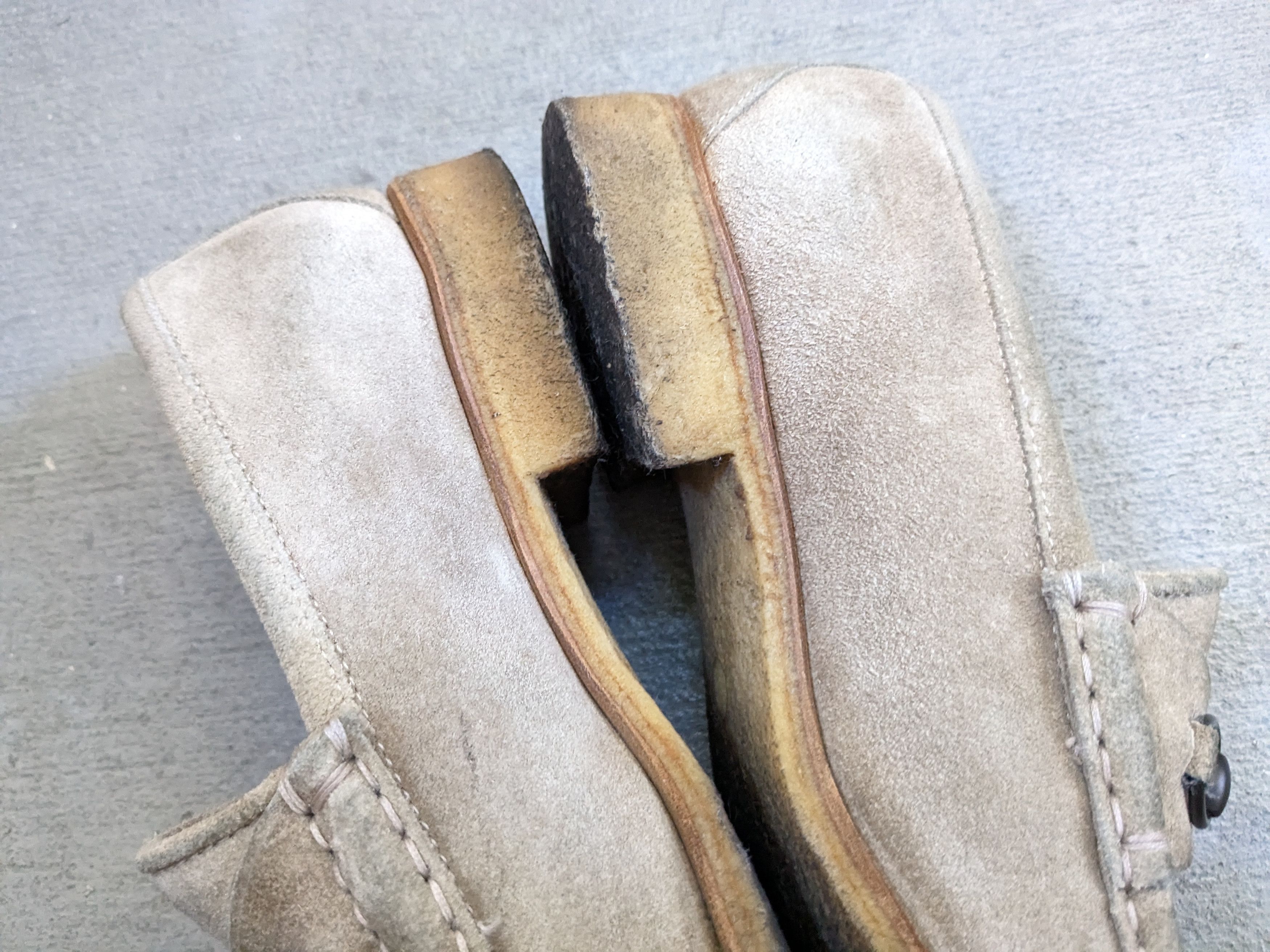 Gucci Women Gucci Horsebit Loafers Beige Suede 10 B Leather Crepe Size US 10 / IT 40 - 12 Thumbnail