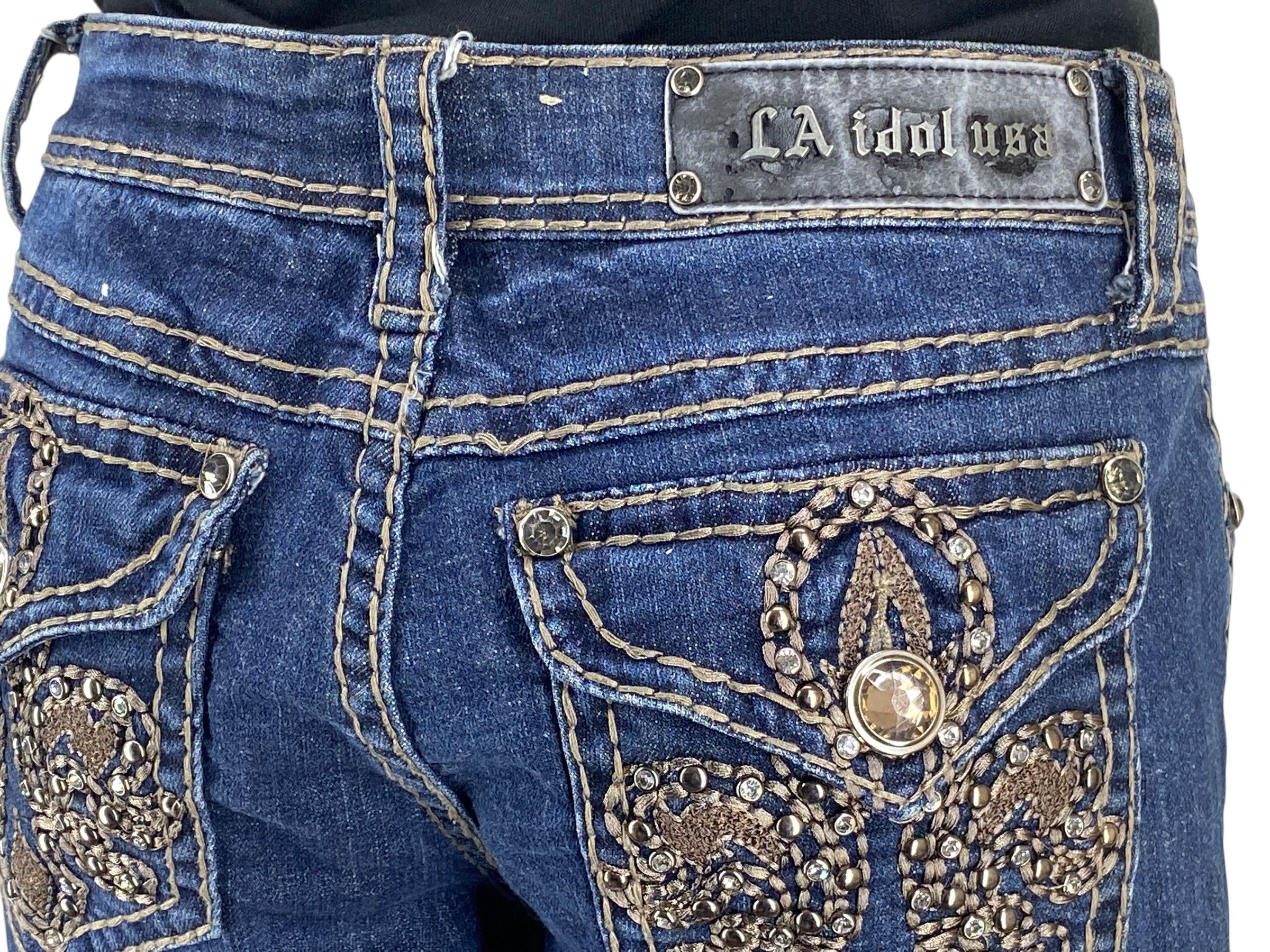 Japanese Brand La Idol Denim Flare Jeans Size 29" - 5 Thumbnail