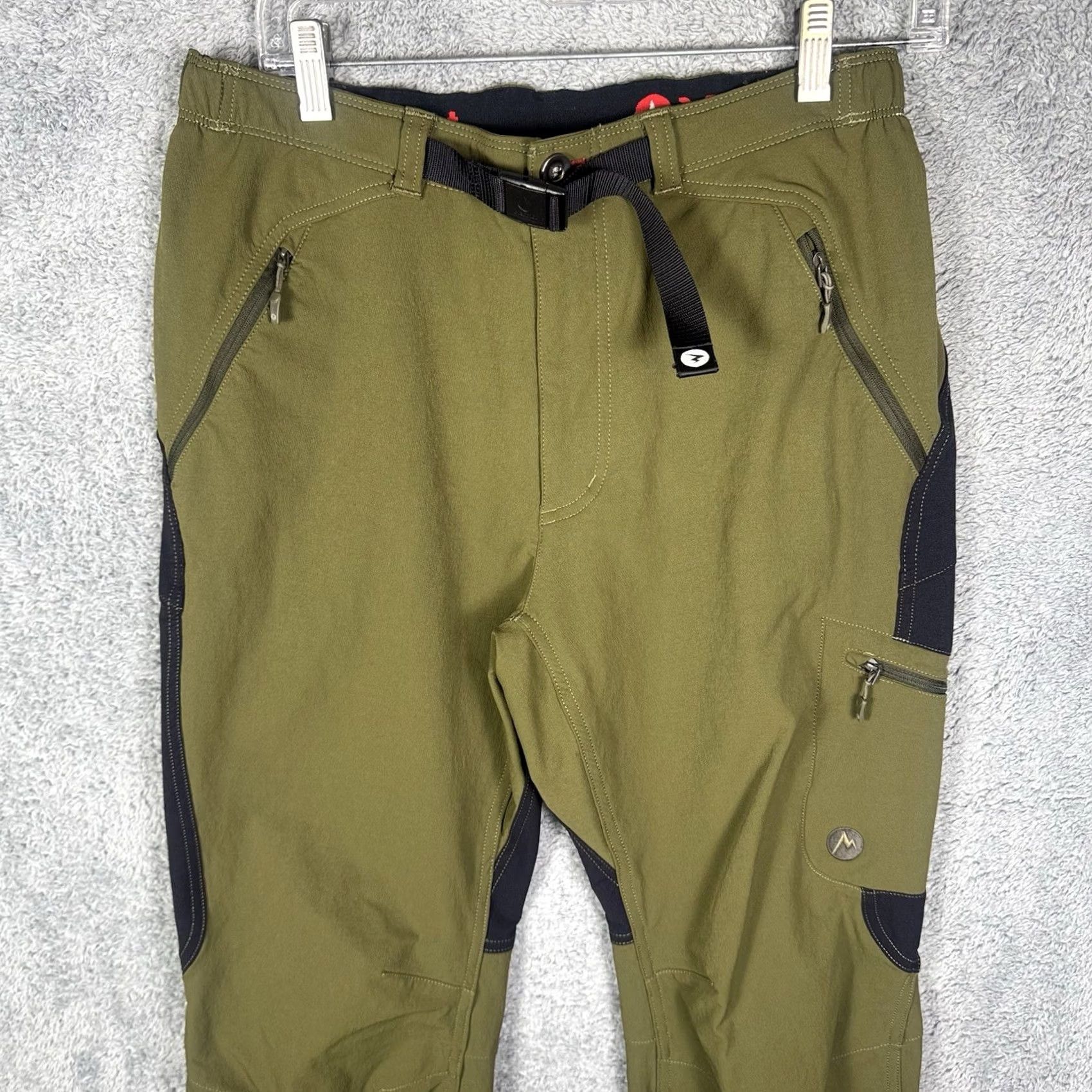 Marmot Marmot Pants Mens L 30x30 Softshell Tech Cargo Belted Olive Highland Performance Size US 33 - 3 Thumbnail