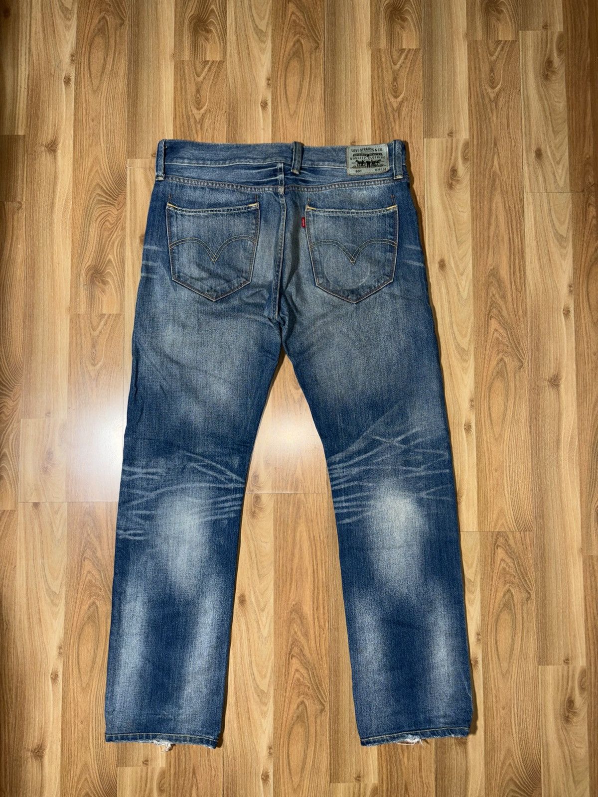 Levi's Vintage Clothing Rare Levi’s 601 Straight Fit Denim - Distressed - 36x34 Size US 36 / EU 52 - 2 Thumbnail