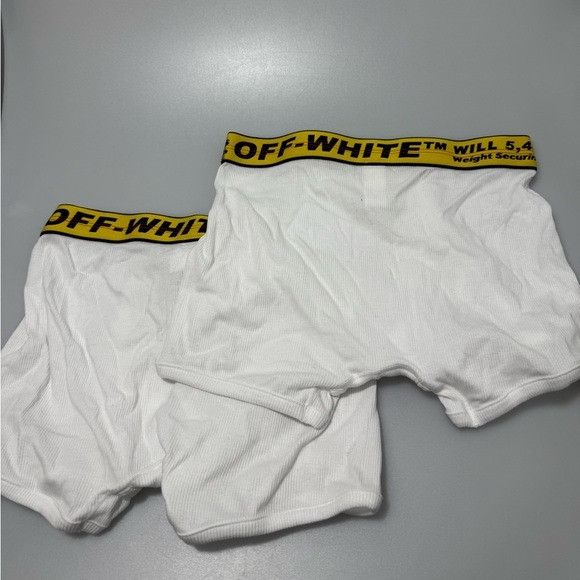 Off-White Off-White Stretch Cotton Boxer Briefs White Yellow Two-Pack Size ONE SIZE - 5 Thumbnail